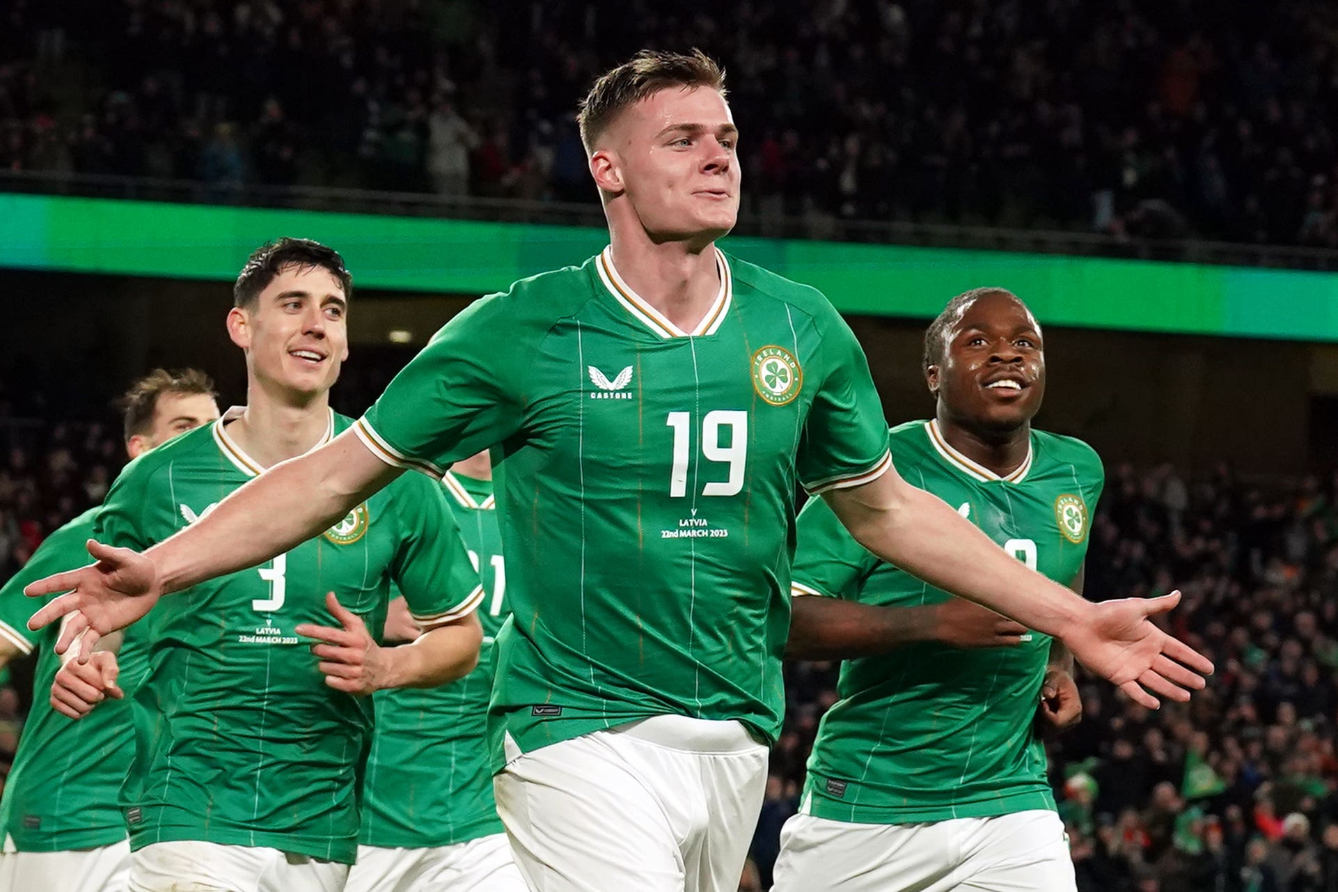 Republic of Ireland boss Stephen Kenny wants teenage striker Evan Ferguson to play without pressure (Brian Lawless/PA)