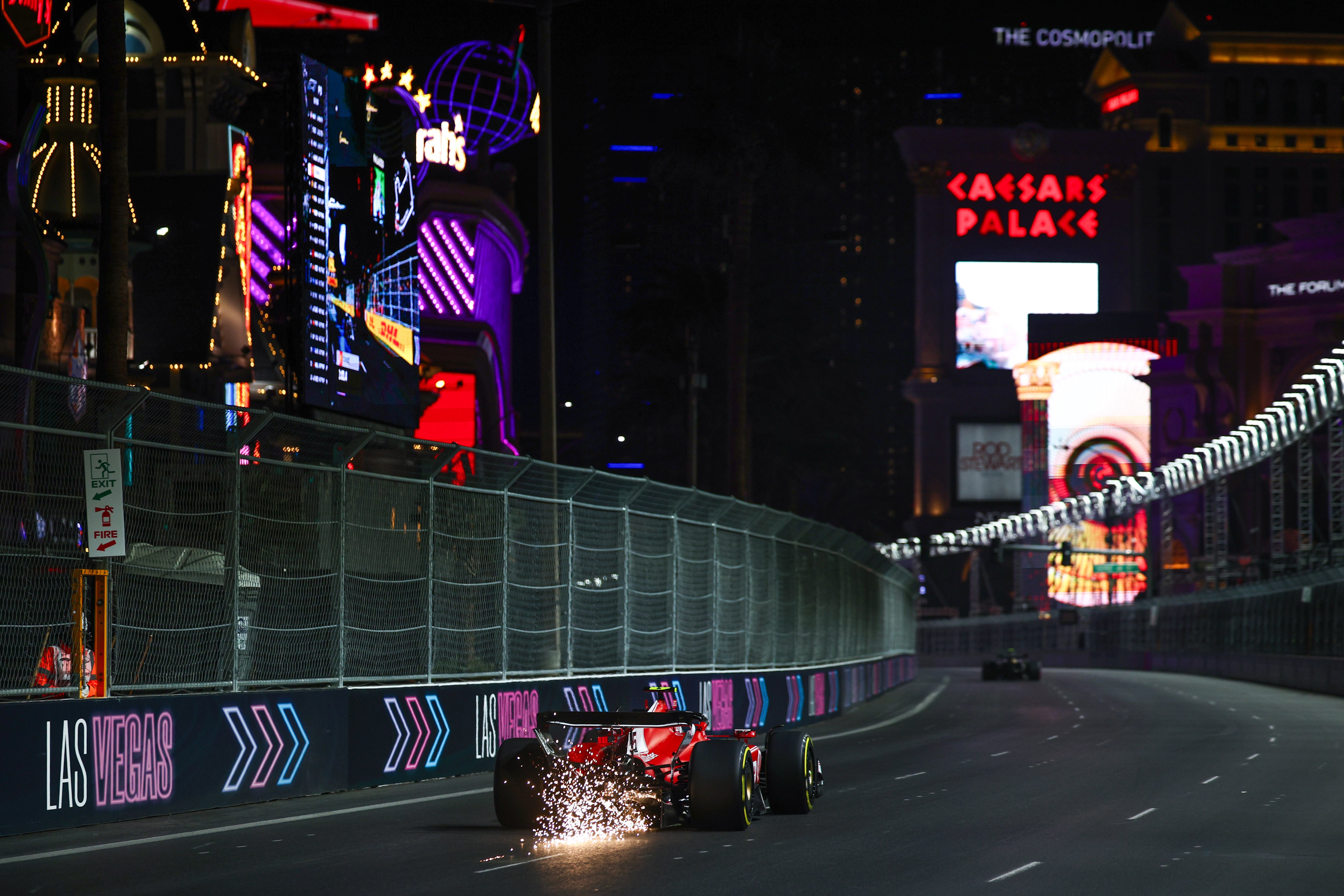 Carlos Sainz’s Ferrari broke down after going over a loose manhole cover on night one last year