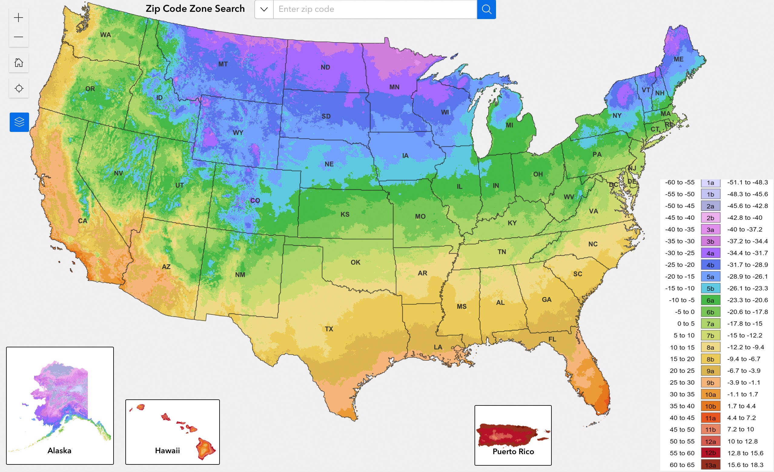 USDA Plant Climate Map