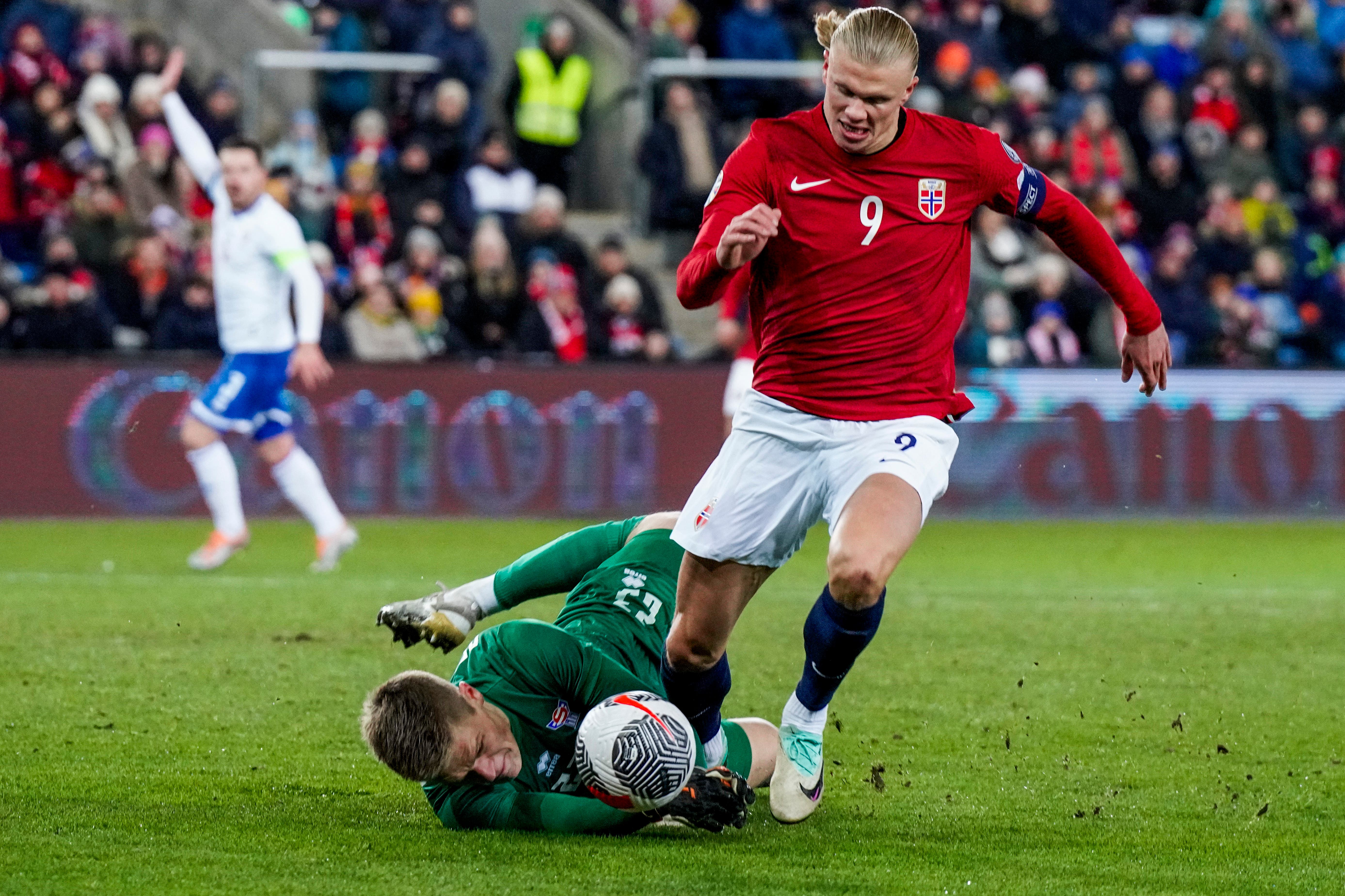 Erling Haaland will miss the Scotland clash (Cornelius Poppe /NTB Scanpix via AP)