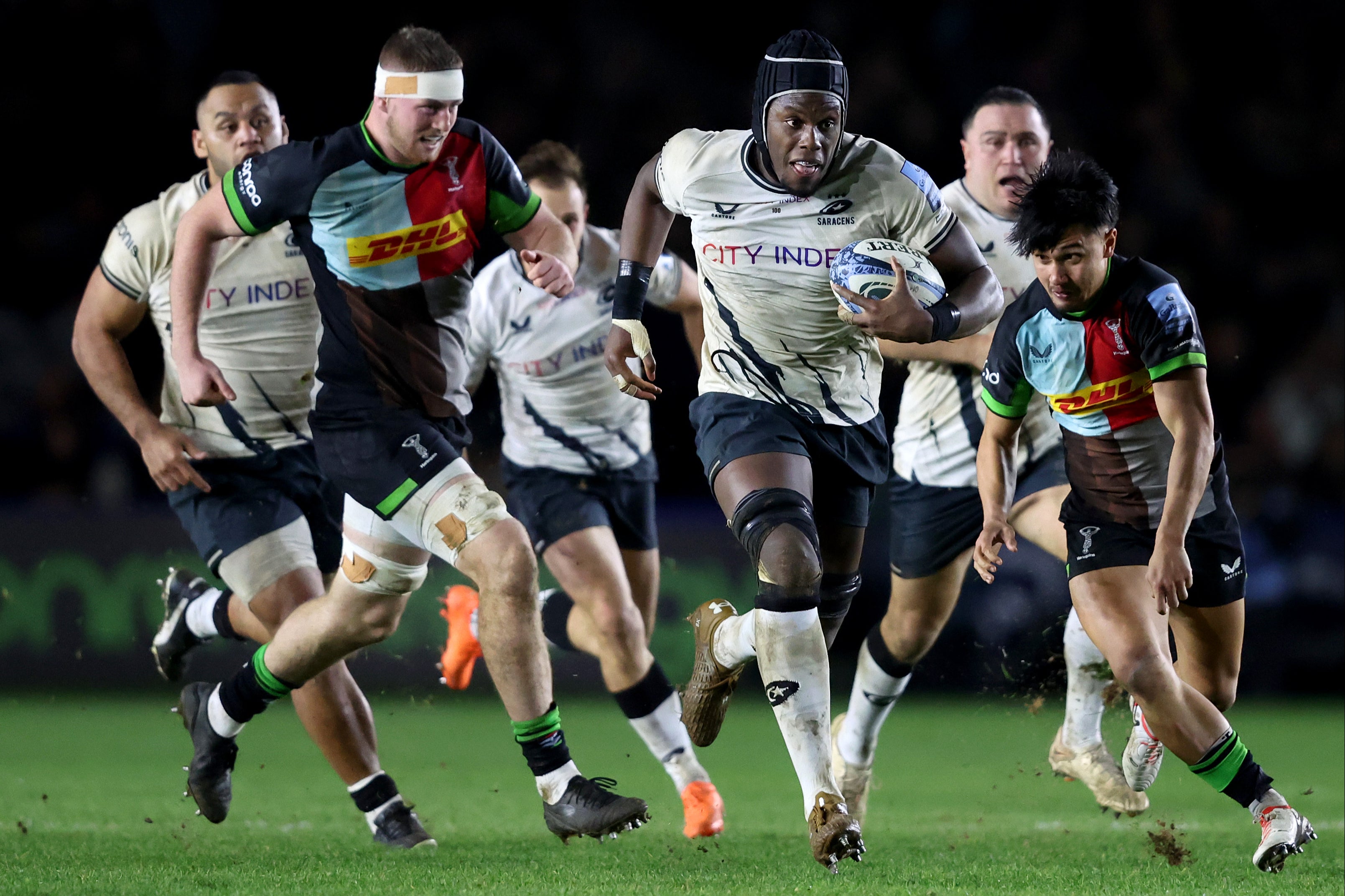 Saracens beat Harlequins by a combined margin of 73 points last season