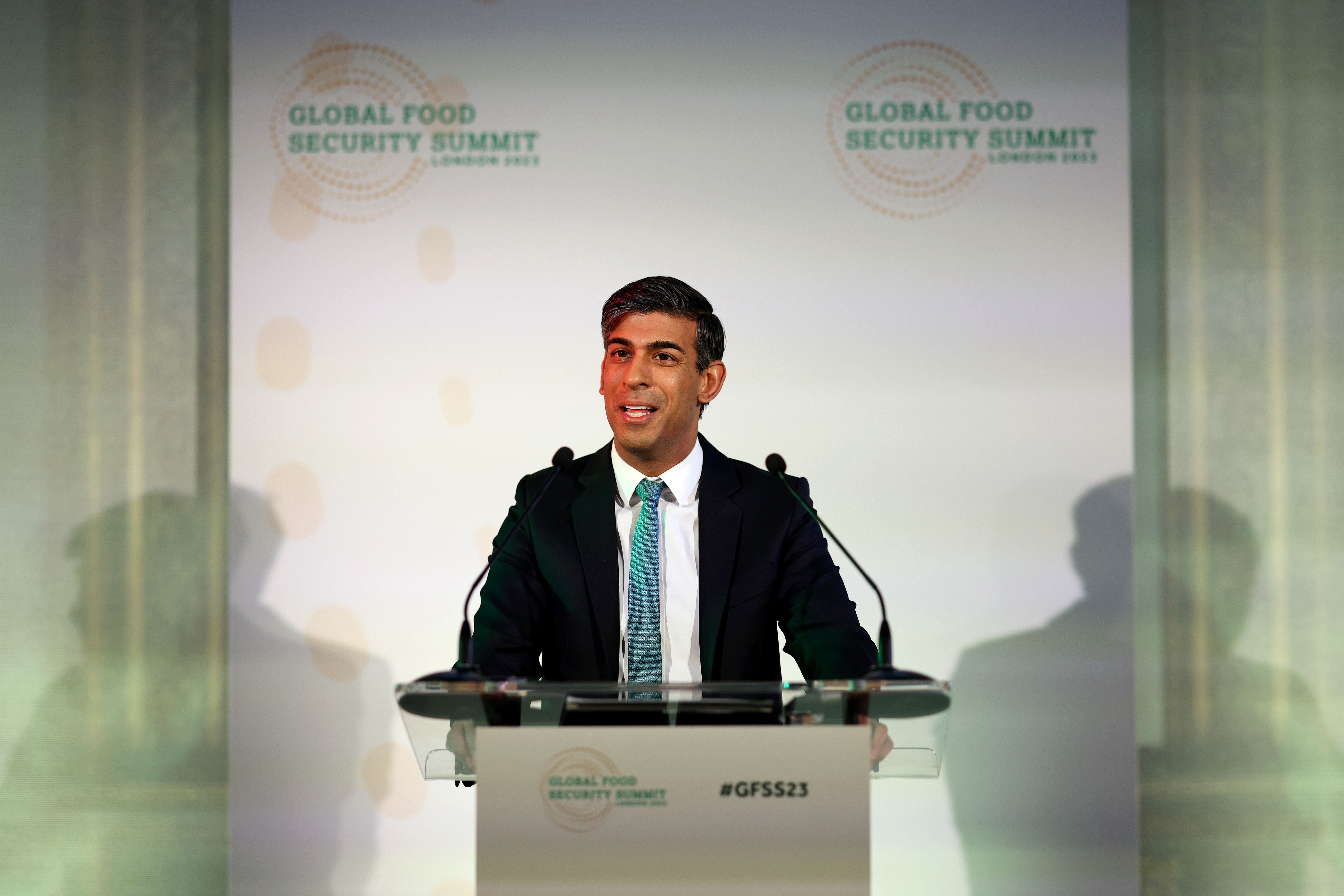 Prime Minister Rishi Sunak opens the Global Food Security Summit in London (Dan Kitwood/PA)