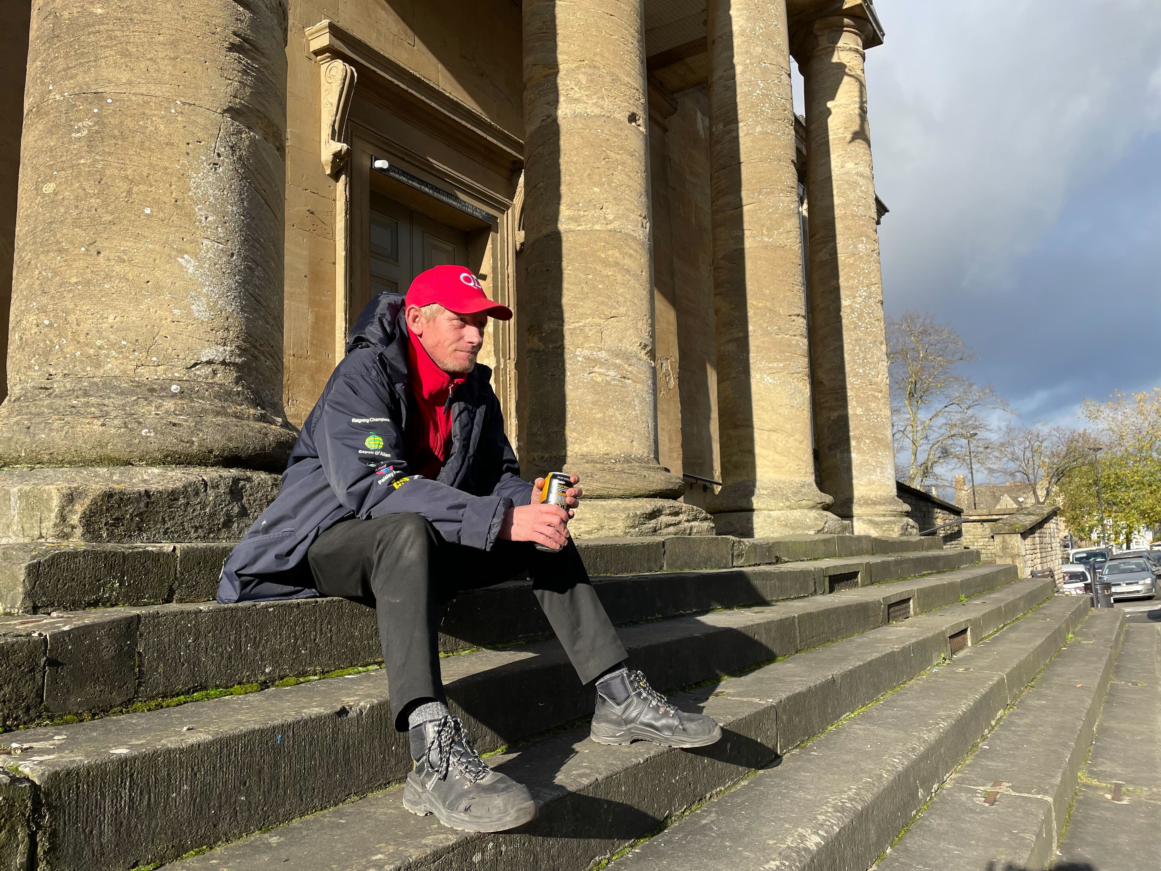 Barry Stephens, 42, who was having a cigarette on the steps of the magnificent Palladian-style Town Hall that looms large over the high street, remembers Cameron as a ‘good bloke’