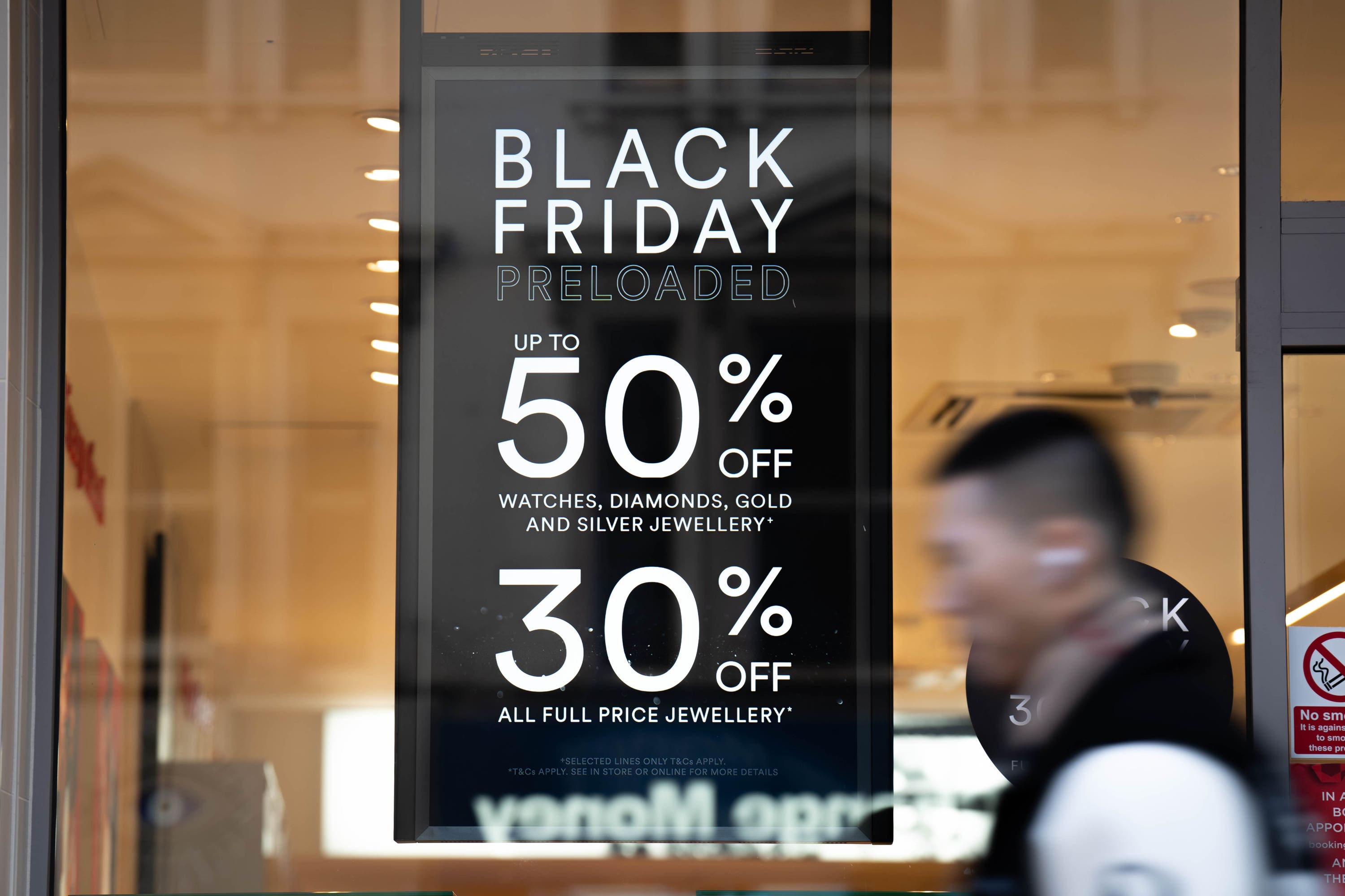 Shoppers on Oxford Street, central London, ahead of the annual Black Friday sales (James Manning/PA)