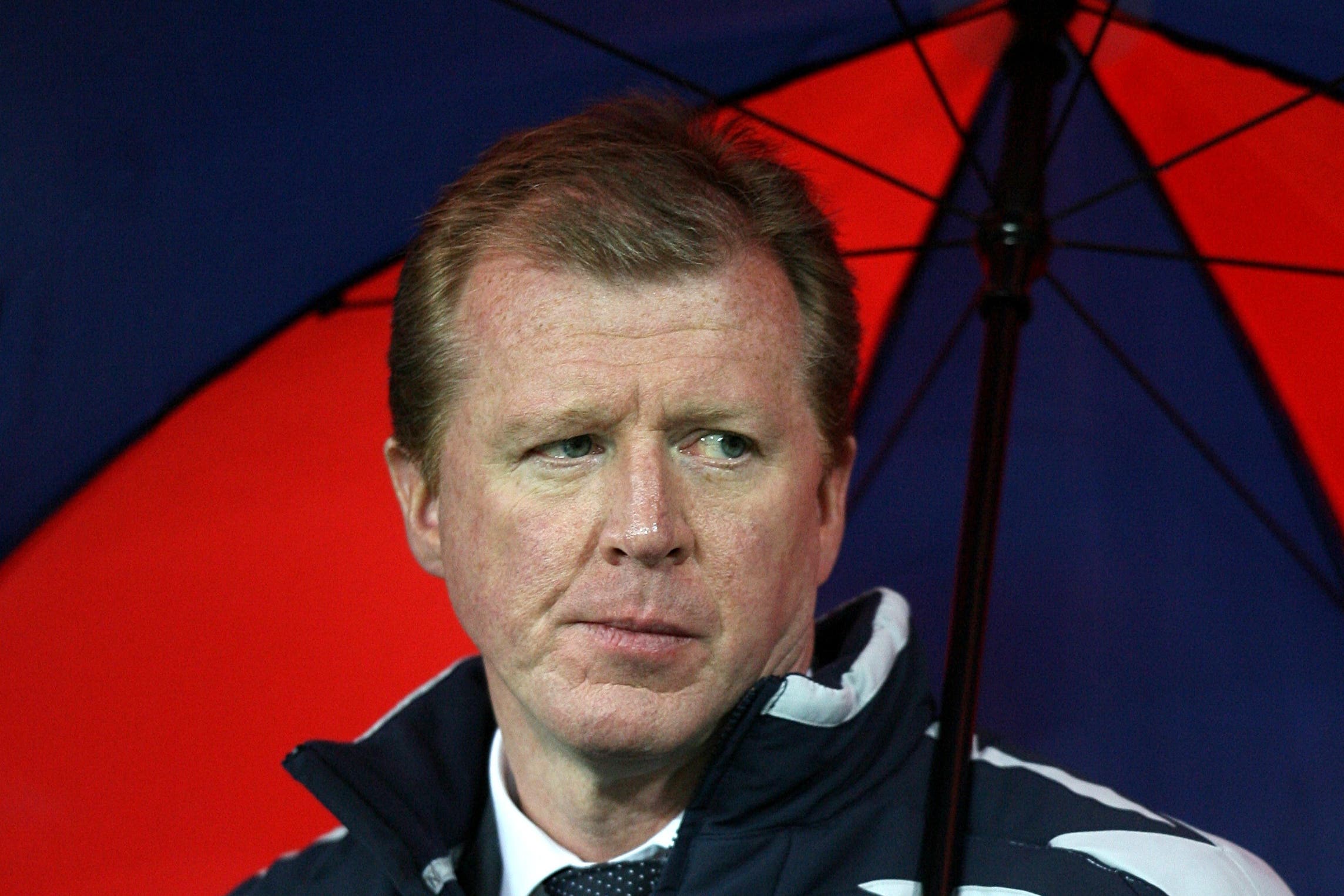 Steve McClaren was dubbed ‘wally with a brolly’ (Martin Rickett/PA).