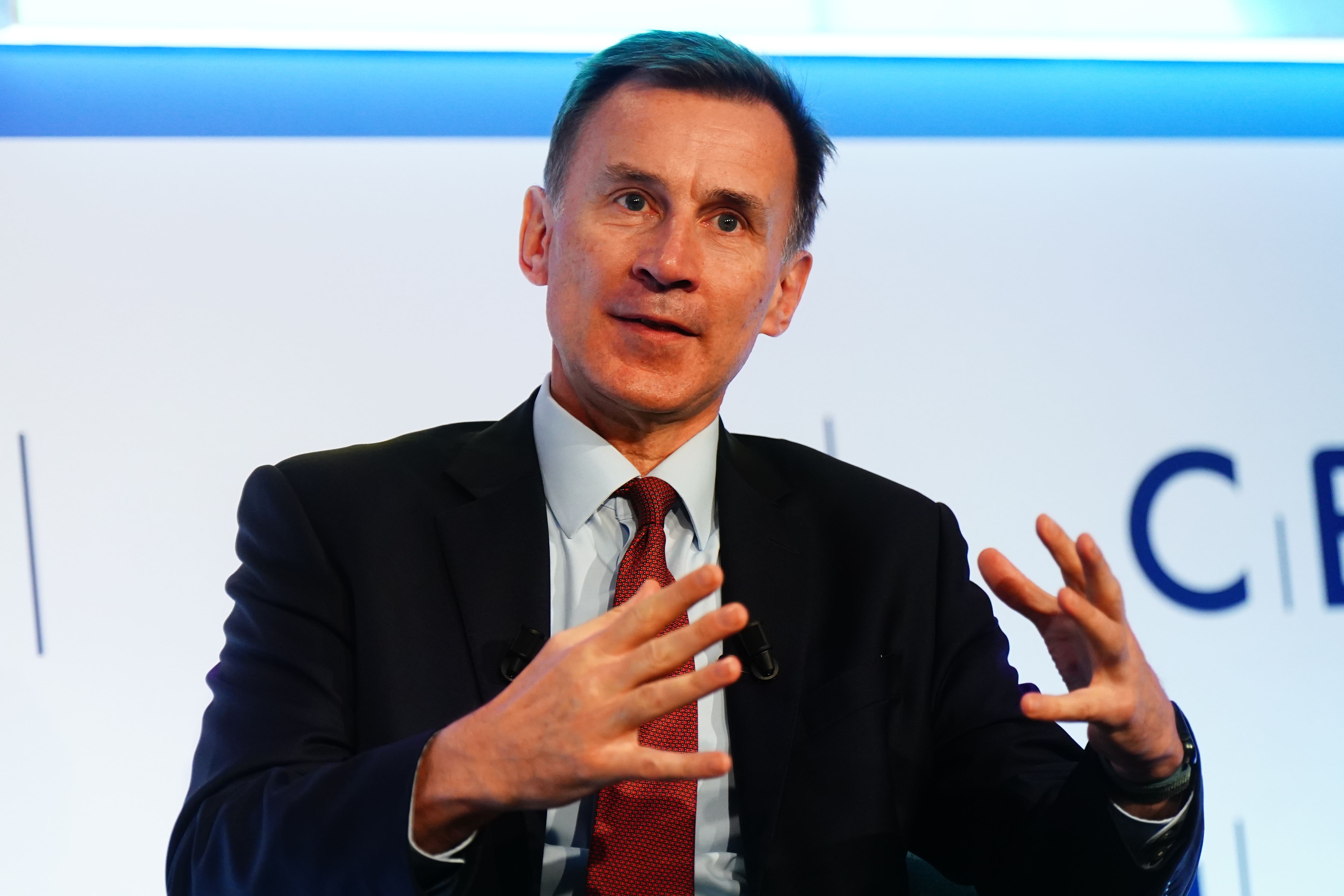 Jeremy Hunt has the flexibility to make tax cuts if he wants (Aaron Chown/PA)