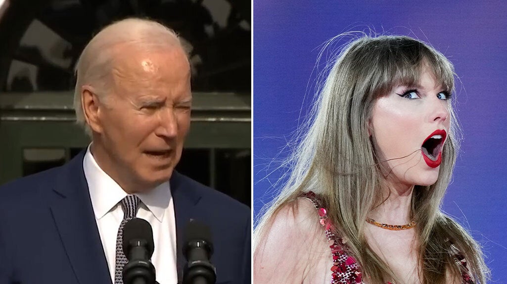 Joe Biden (left) and Taylor Swift