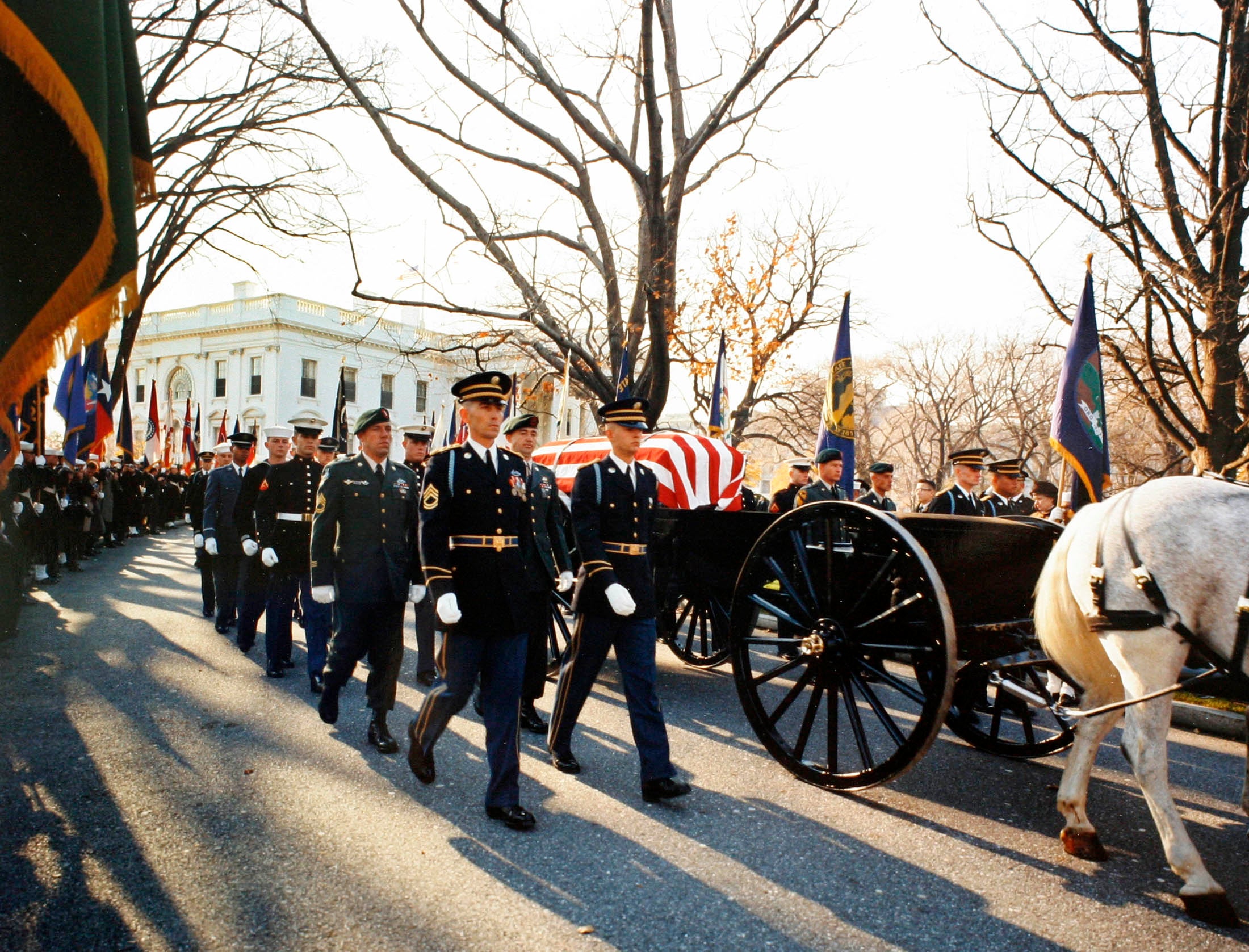 The funeral of John F Kennedy in 1963