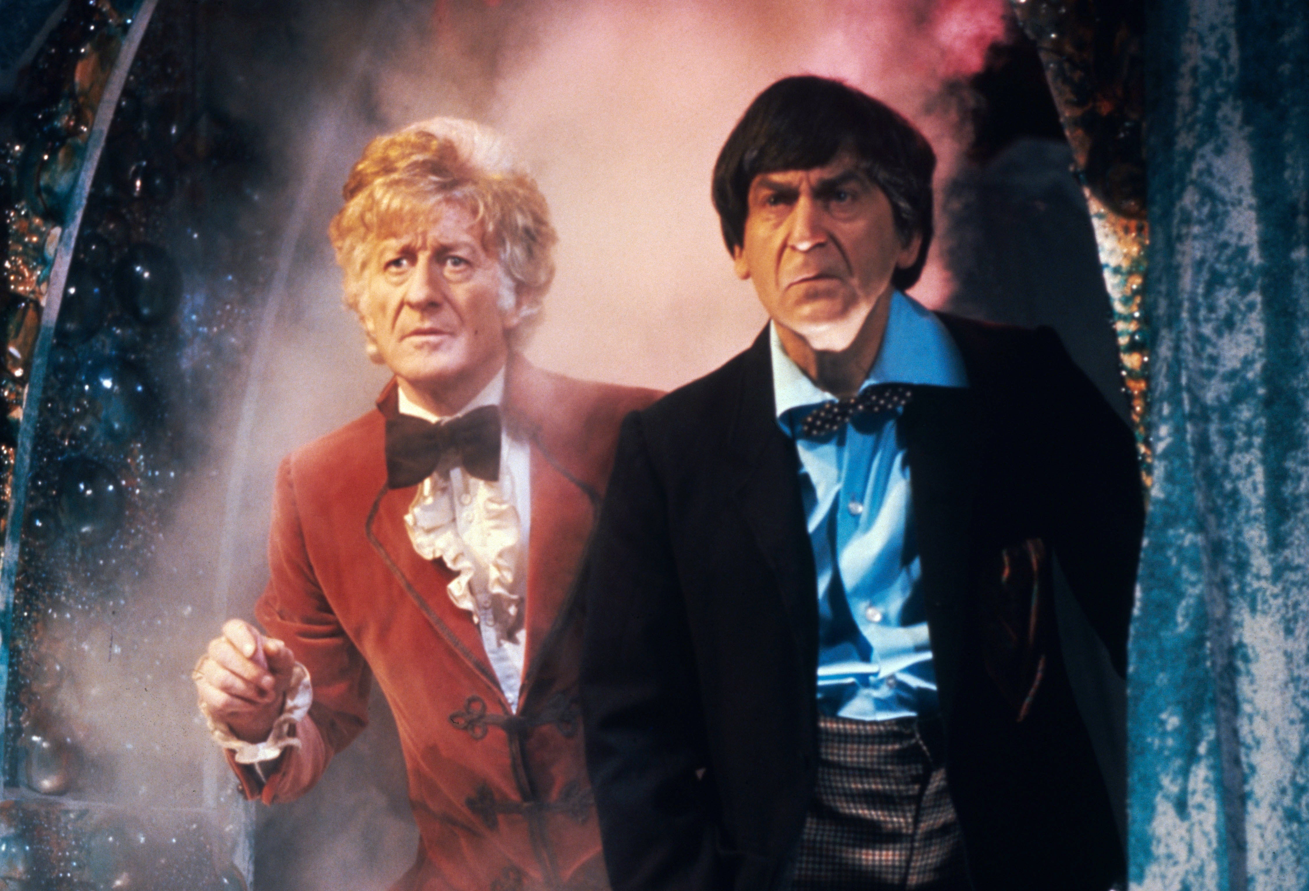 Pertwee as the Doctor and Troughton as the Doctor’s ‘other self’