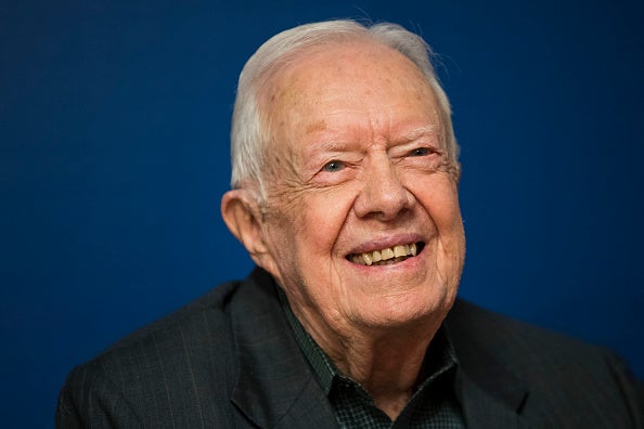 Carter at a book signing event in Manhattan, 2018