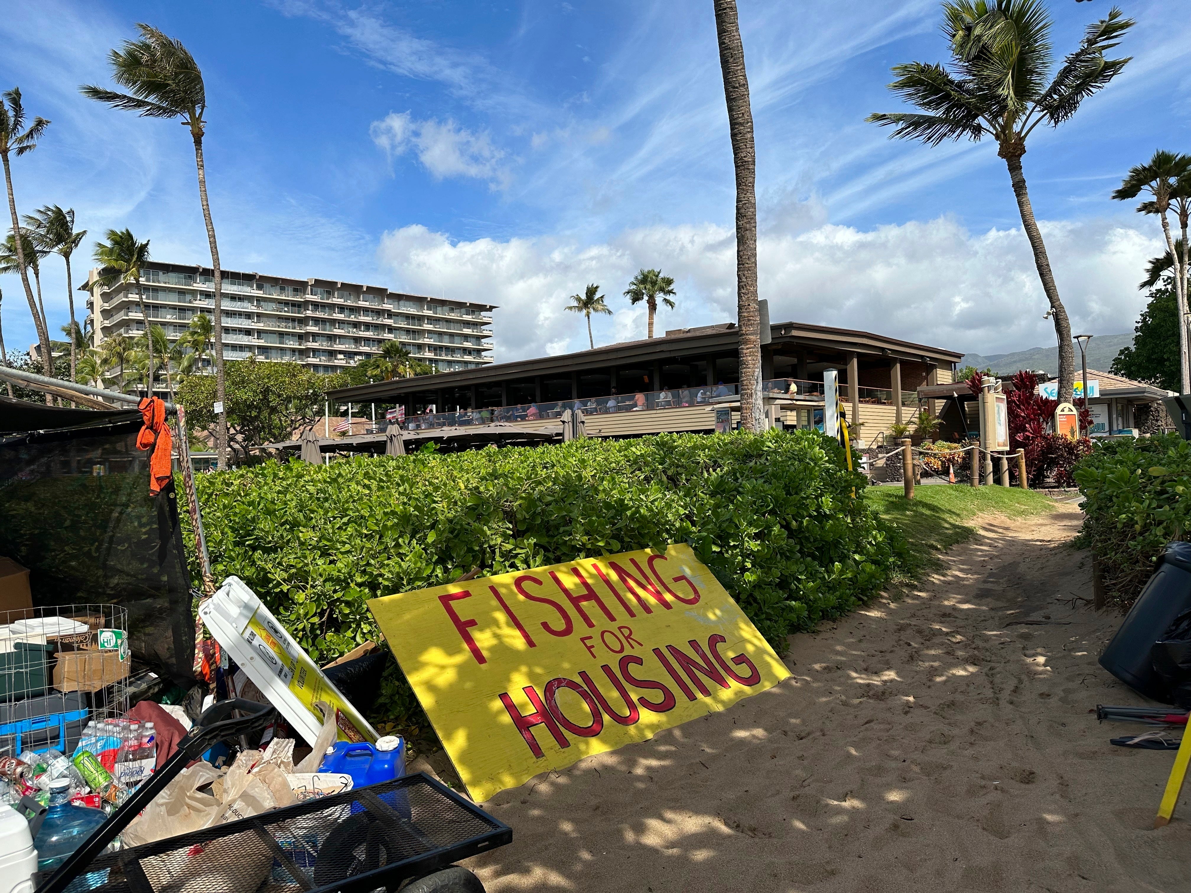 Hawaii Wildfires Housing Protest
