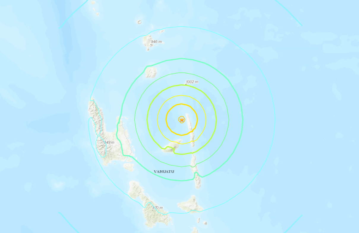 Earthquake tremors felt at Vanautu island on Wednesday 22 November 2023