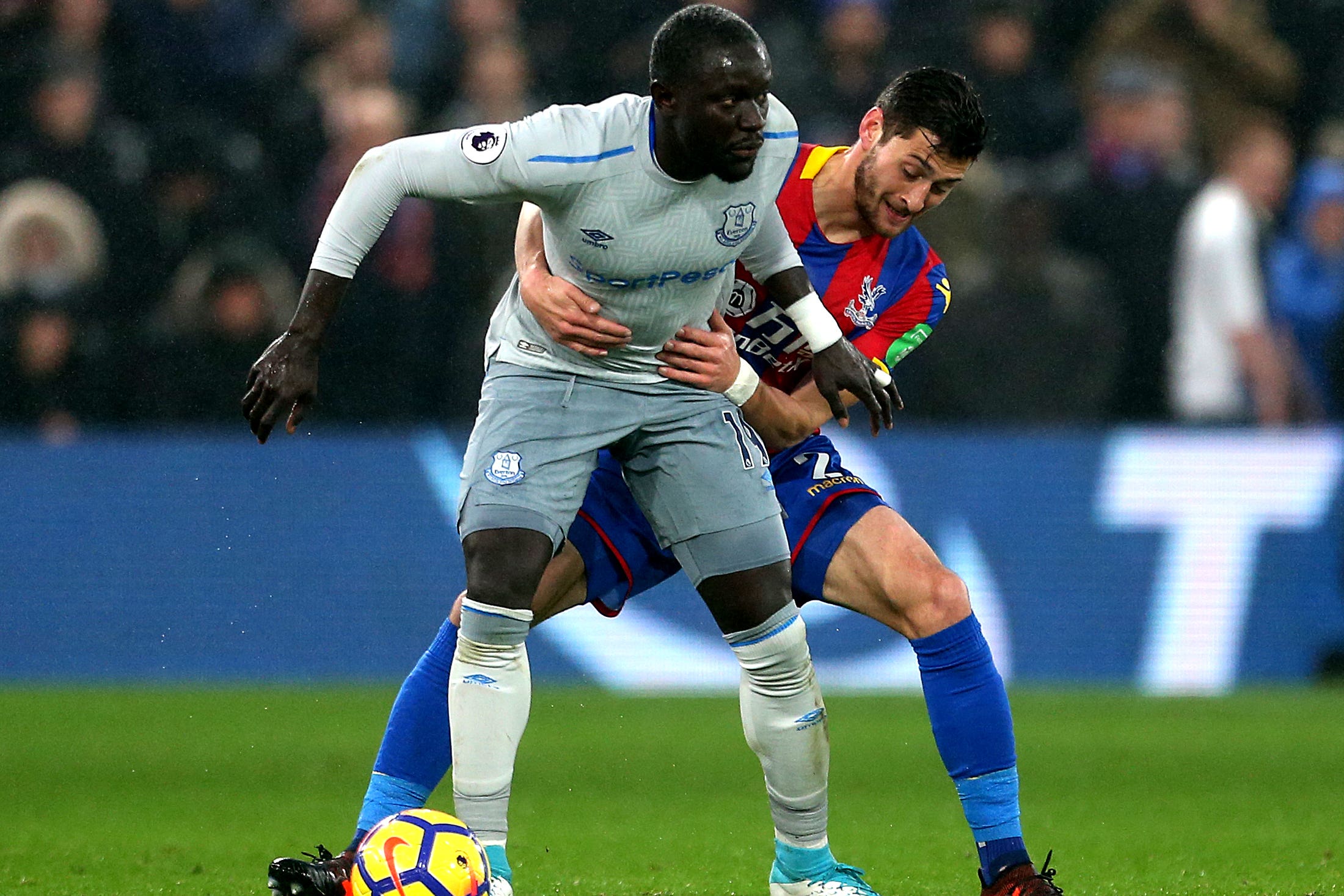 Oumar Niasse, left, was handed a two-match ban following Everton’s 2-2 draw at Crystal Palace in 2017 (Steven Paston/PA)