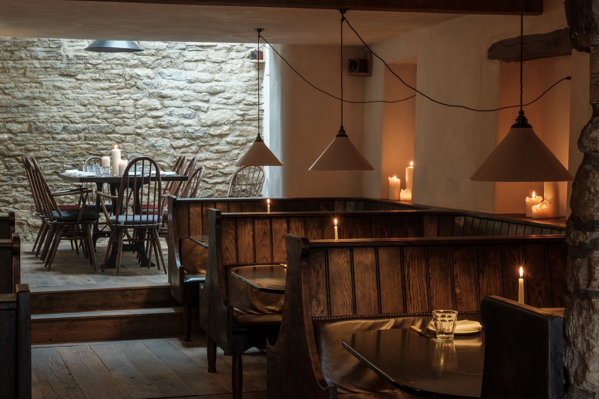 The bar at the 1500s inn has plenty of space for pints and pooches