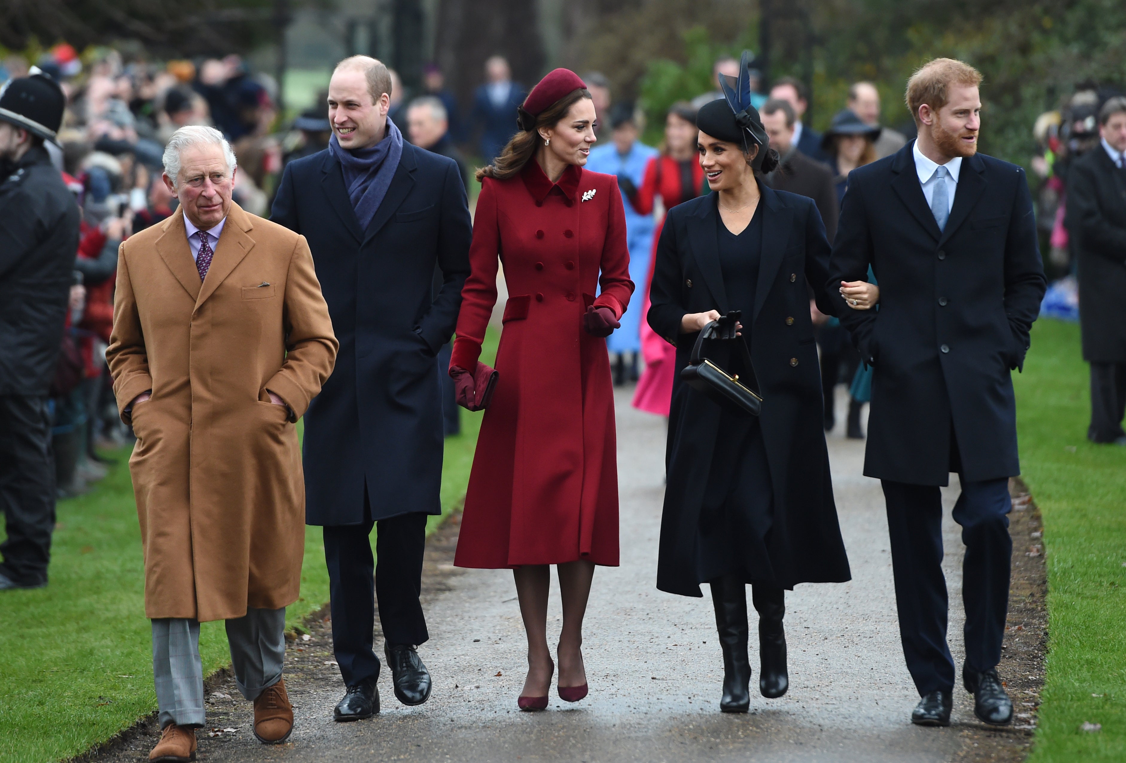 Harry and Meghan at St Mary Magdalene Church in Sandringham for Christmas service in 2018
