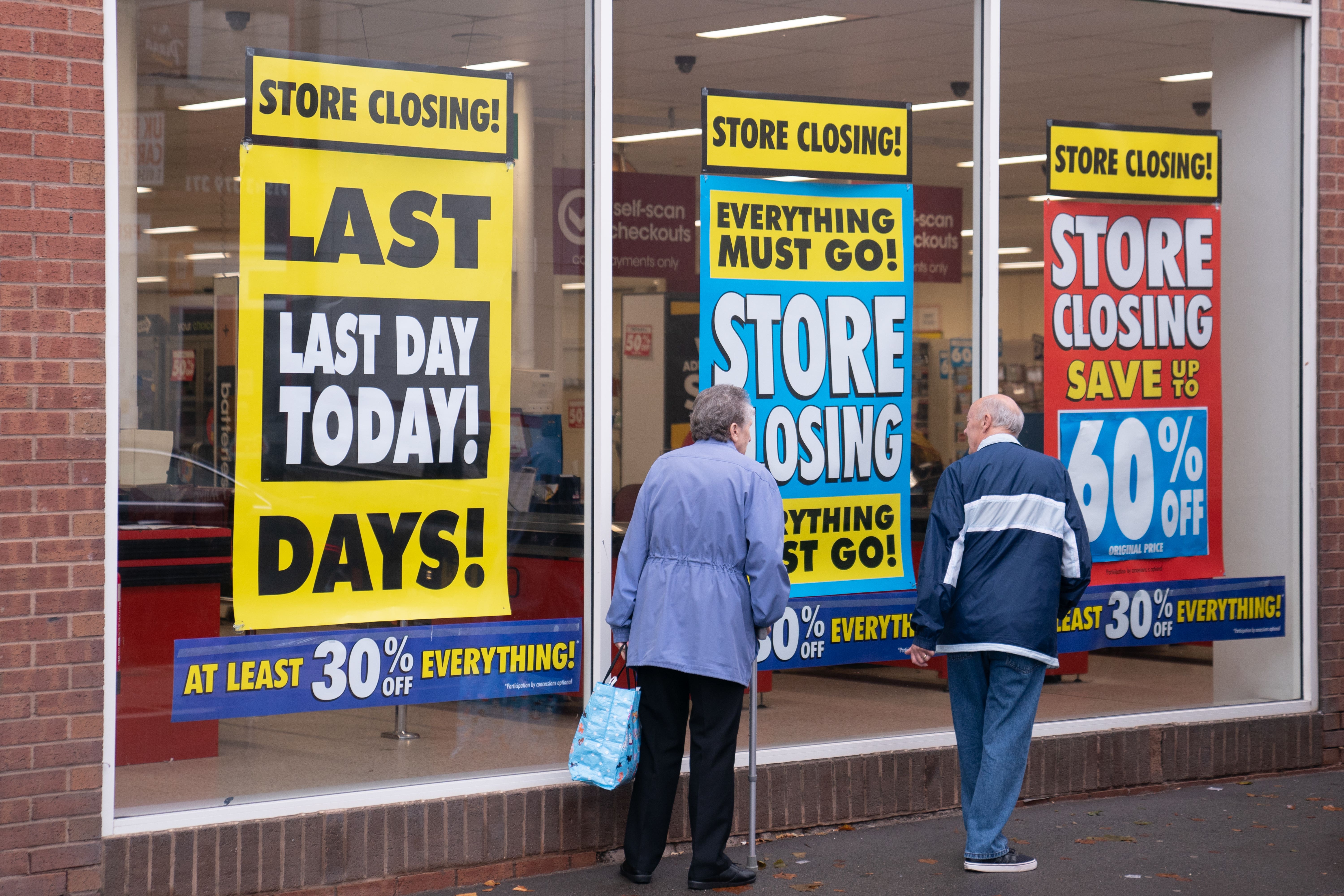 The business ‘death rate’ – the percentage of active businesses that closed – rose to 11.8% last year (PA)