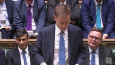 Jeremy Hunt takes ‘copy and paste’ swipe at Rachel Reeves during autumn statement