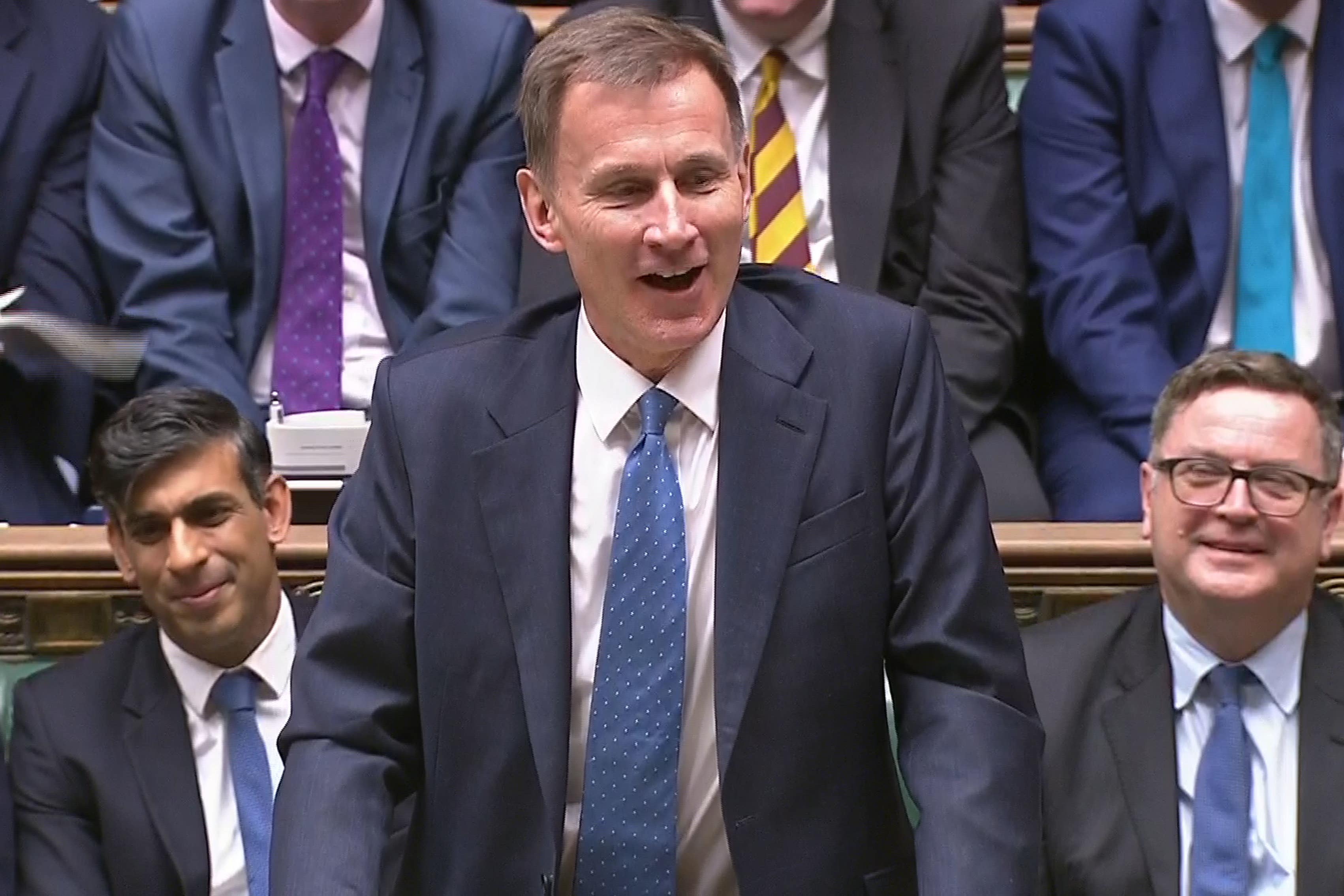 Chancellor of the Exchequer Jeremy Hunt delivered his autumn statement in the House of Commons (House of Commons/PA)