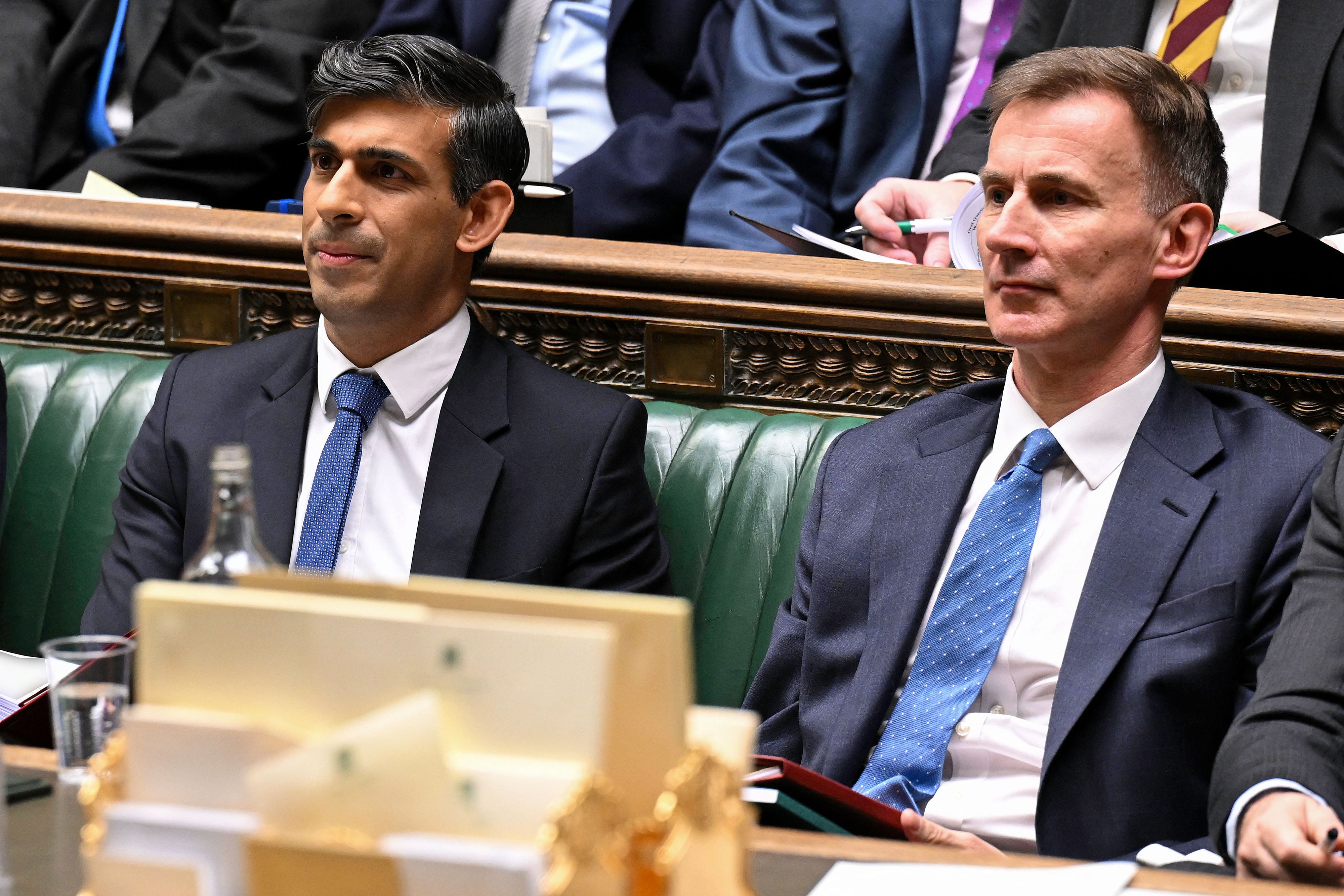 Rishi Sunak and Jeremy Hunt were under pressure to deliver tax cuts