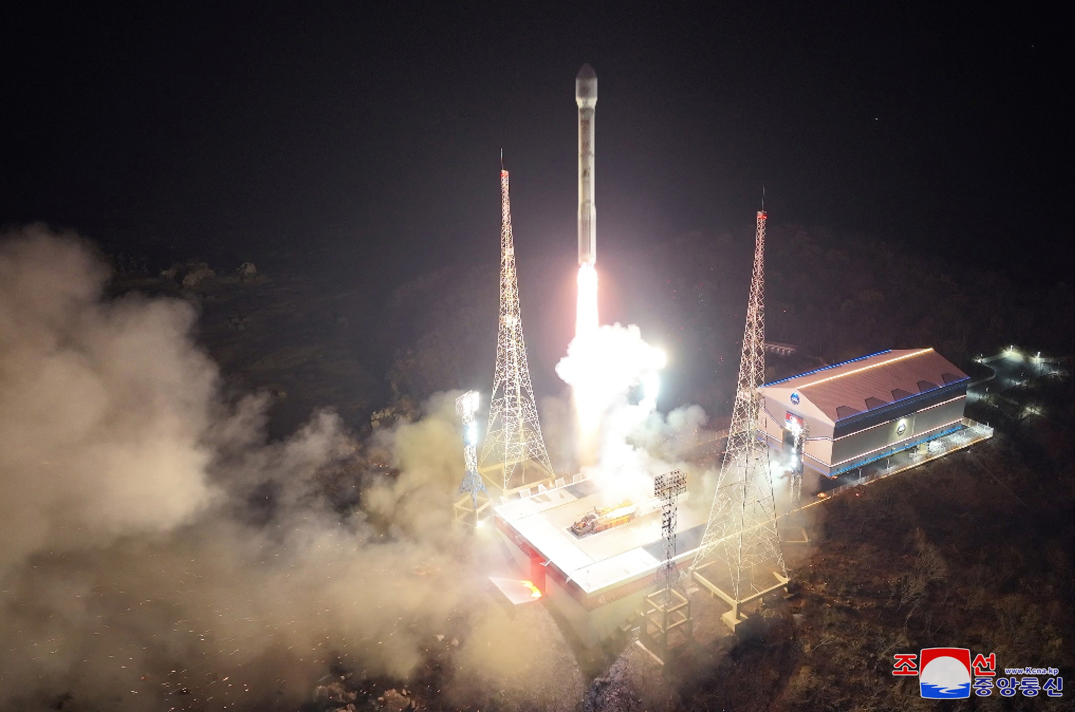 launch of a new-type carrier rocket ‘Chollima-1’ carrying the reconnaissance satellite ‘Malligyong-1’ at the Sohae Satellite Launching Ground in Cholsan County, North Phyongan Province, North Korea, 21 November 2023