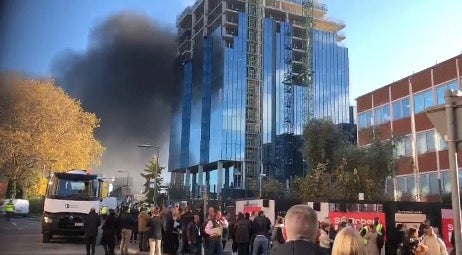 Office workers in nearby buildings had to evacuate their buildings