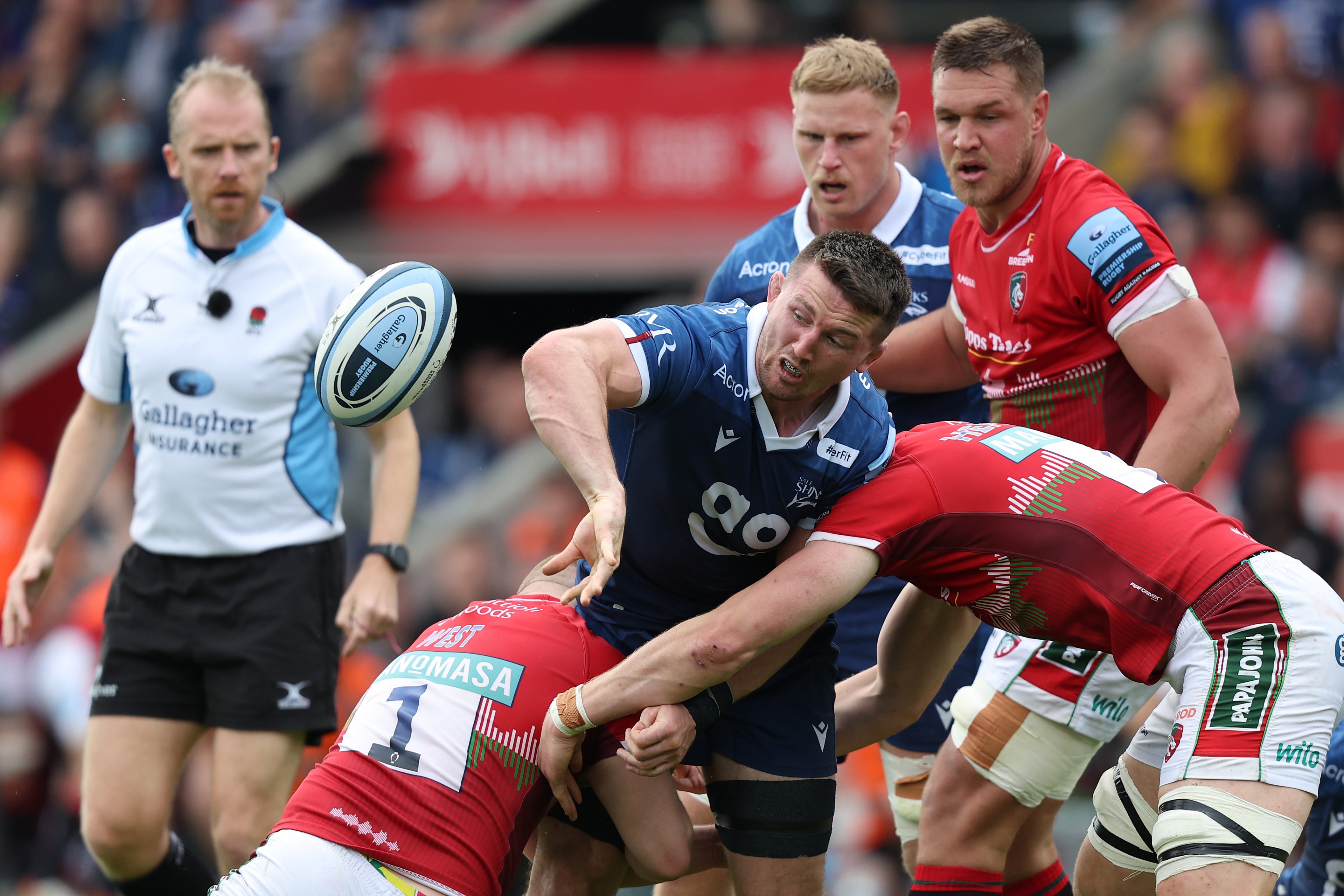 Ben during the Premiership semi-final against Leicester