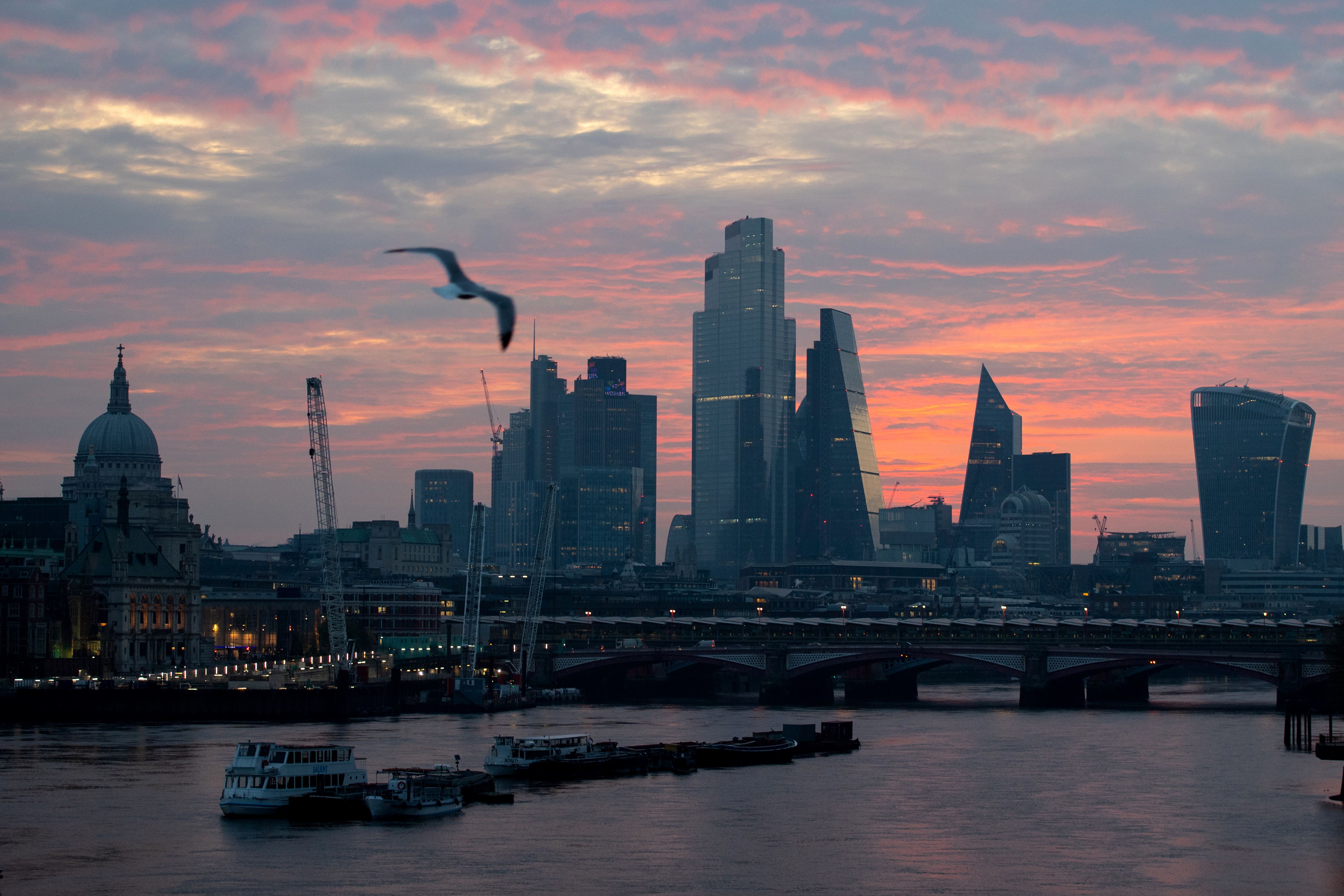 London’s top stock market has gained ground and the pound reached a more than two-month high against the dollar (Dominic Lipinski/PA)