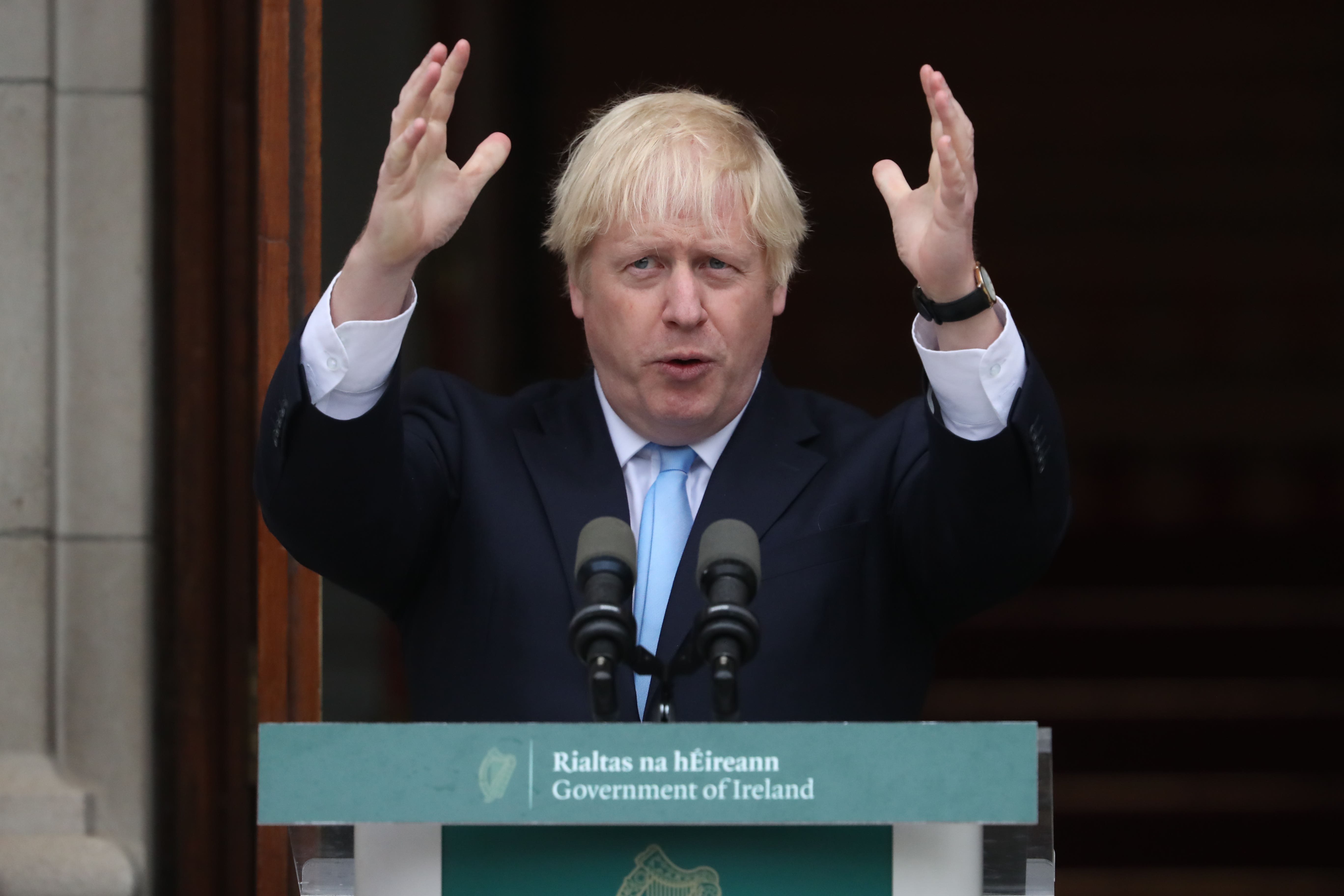 Boris Johnson during a visit to Dublin in 2019 (Niall Carson/PA)