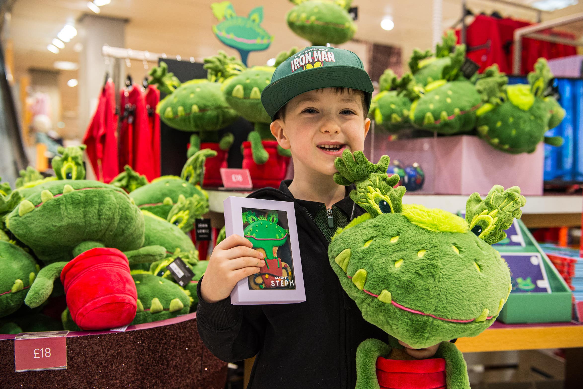 Five-year-old Tommy Lamb thanked John Lewis for sending him Snapper goodies after being entranced by their Christmas advert (Caters Photographic/PA)