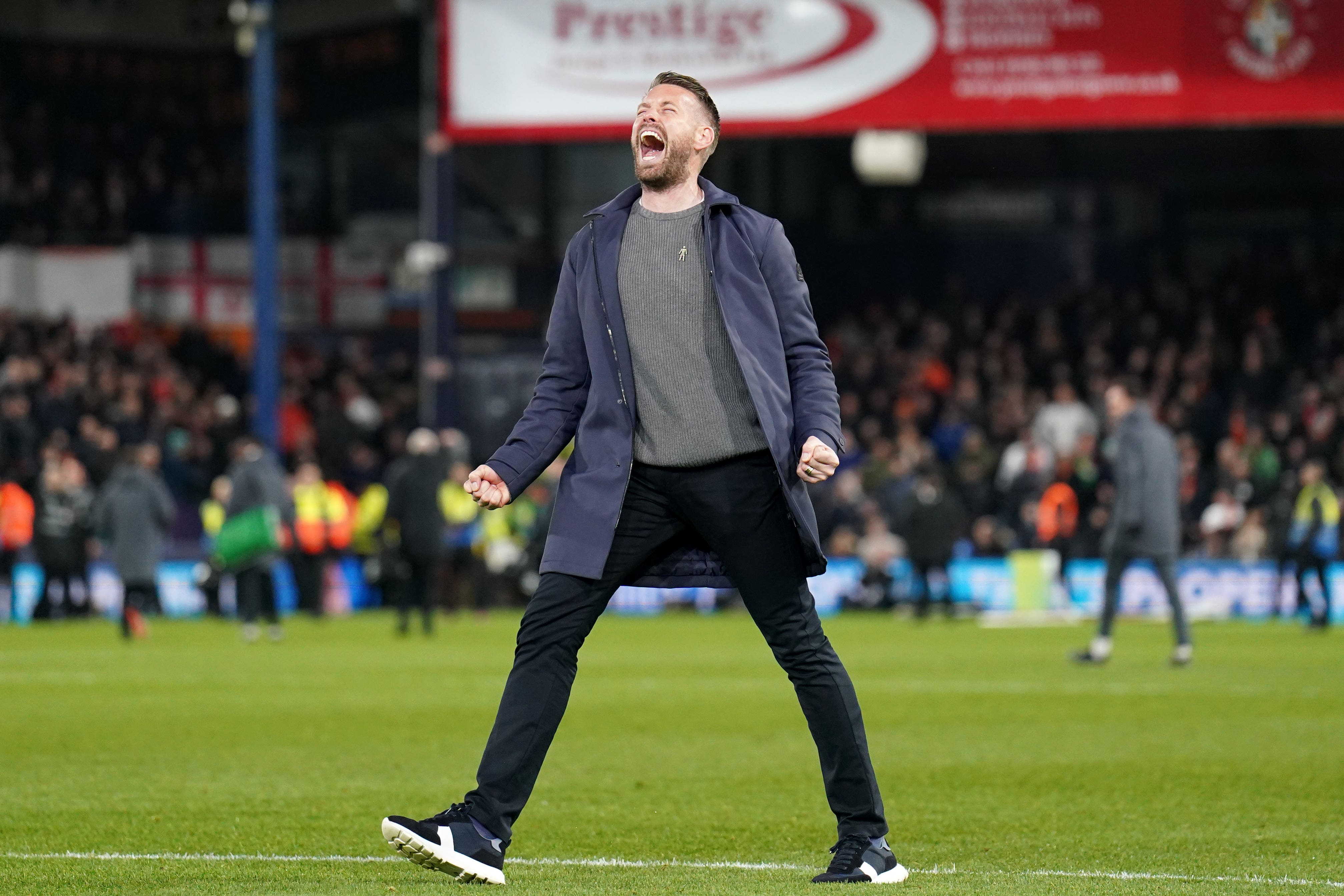 Rob Edwards reminded his Luton players they have achieved nothing yet after they beat Crystal Palace 2-1 (Zac Goodwin/PA)