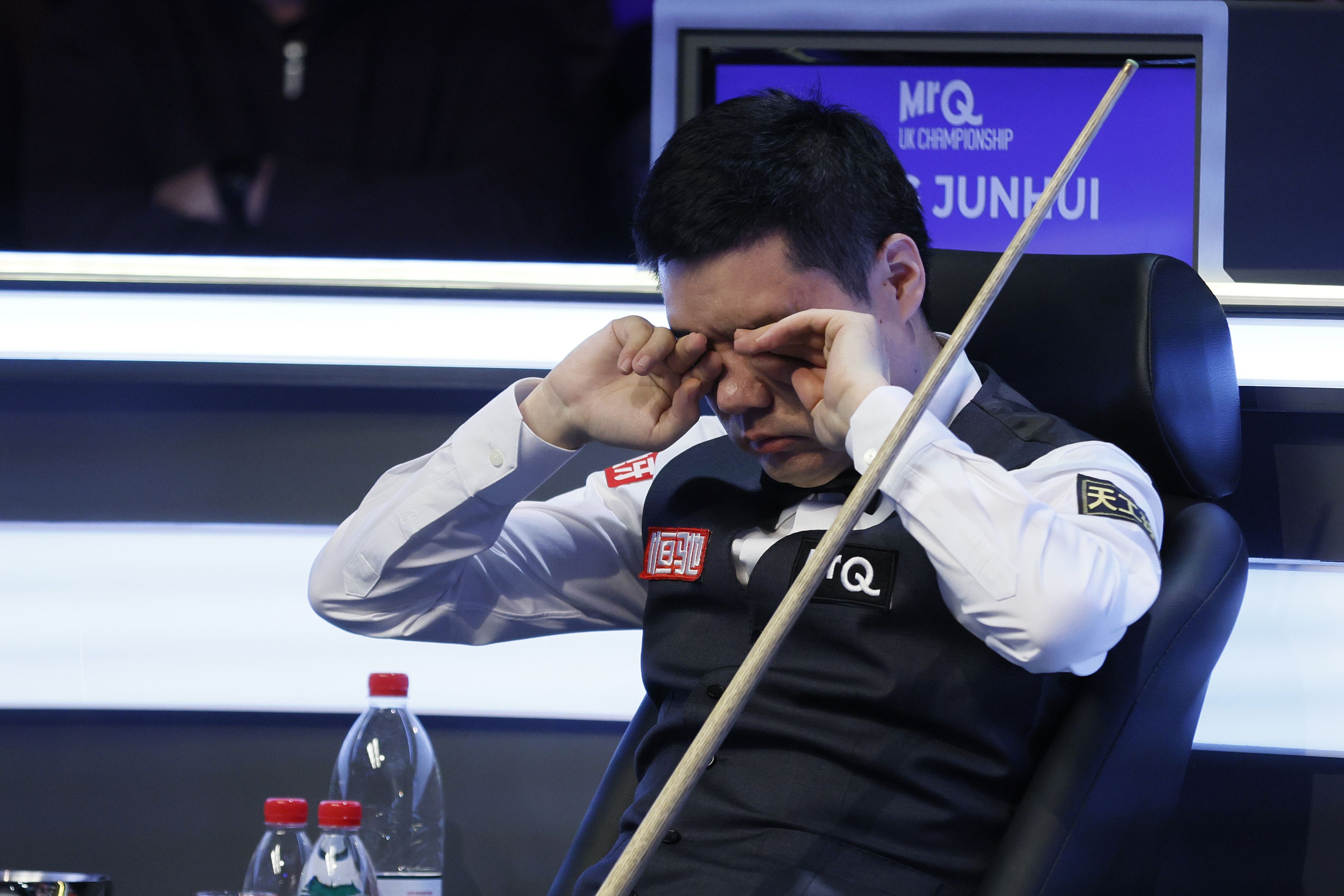 Ding Junhui defied illness to sink defending champion Mark Allen in York (Richard Sellers/PA)