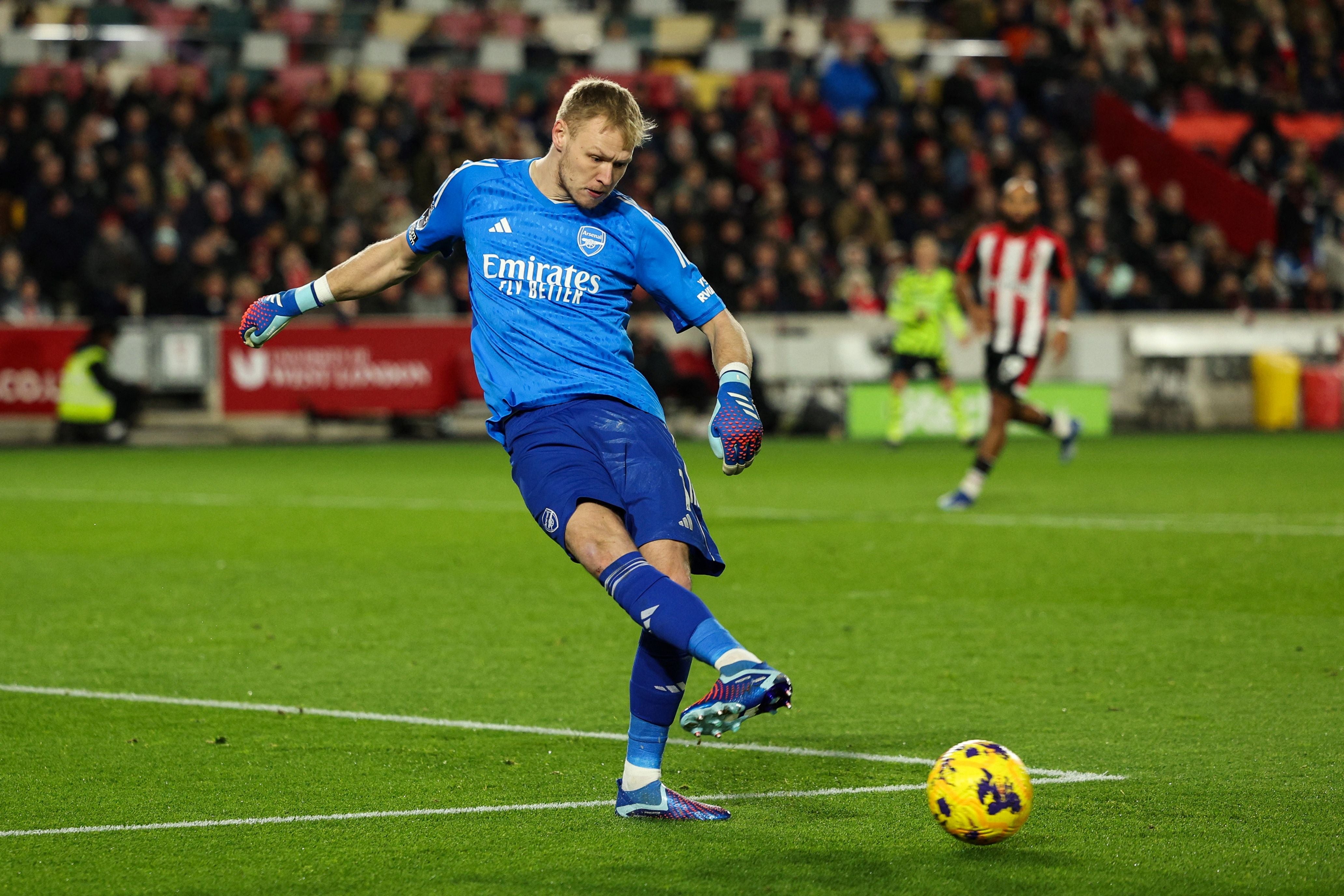 Aaron Ramsdale looked nervous playing out from the back but went on to keep a clean sheet