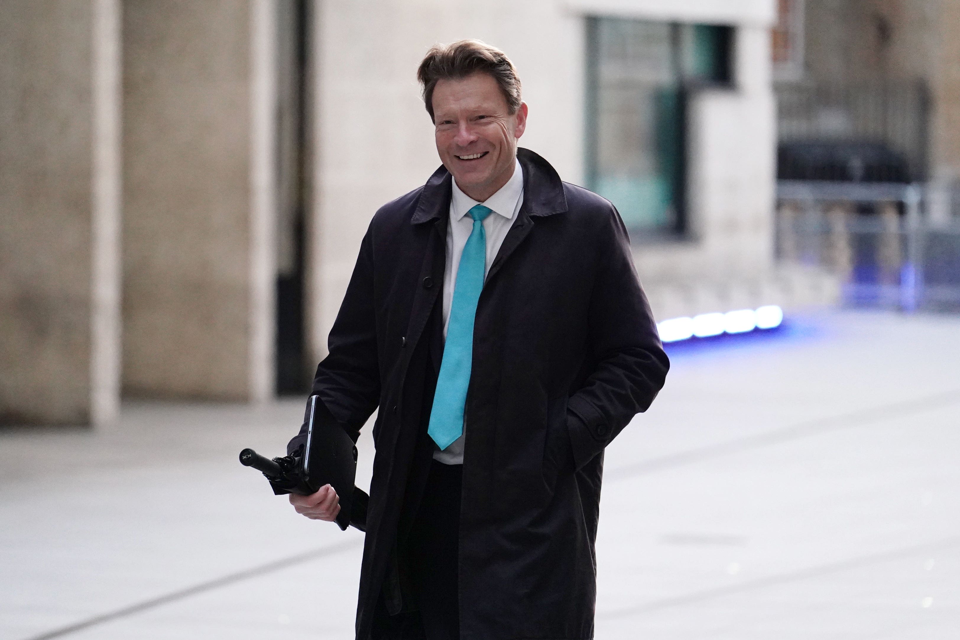 File photo: Reform UK leader Richard Tice outside the BBC