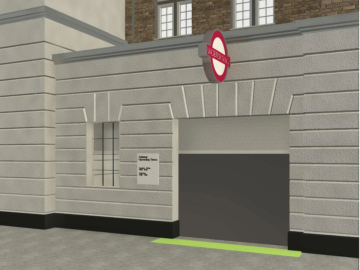 The station entrance as it is currently