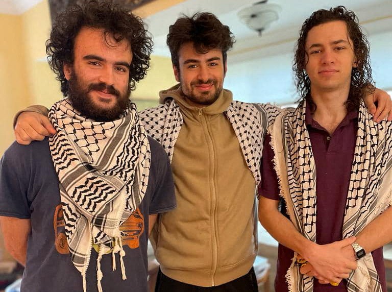 Hisham Awartani, Kinnan Abdel Hamid and Tahseen Ahmed, the three Palestinian college students attacked by a gunman on 25 November while walking to a Thanksgiving celebration.