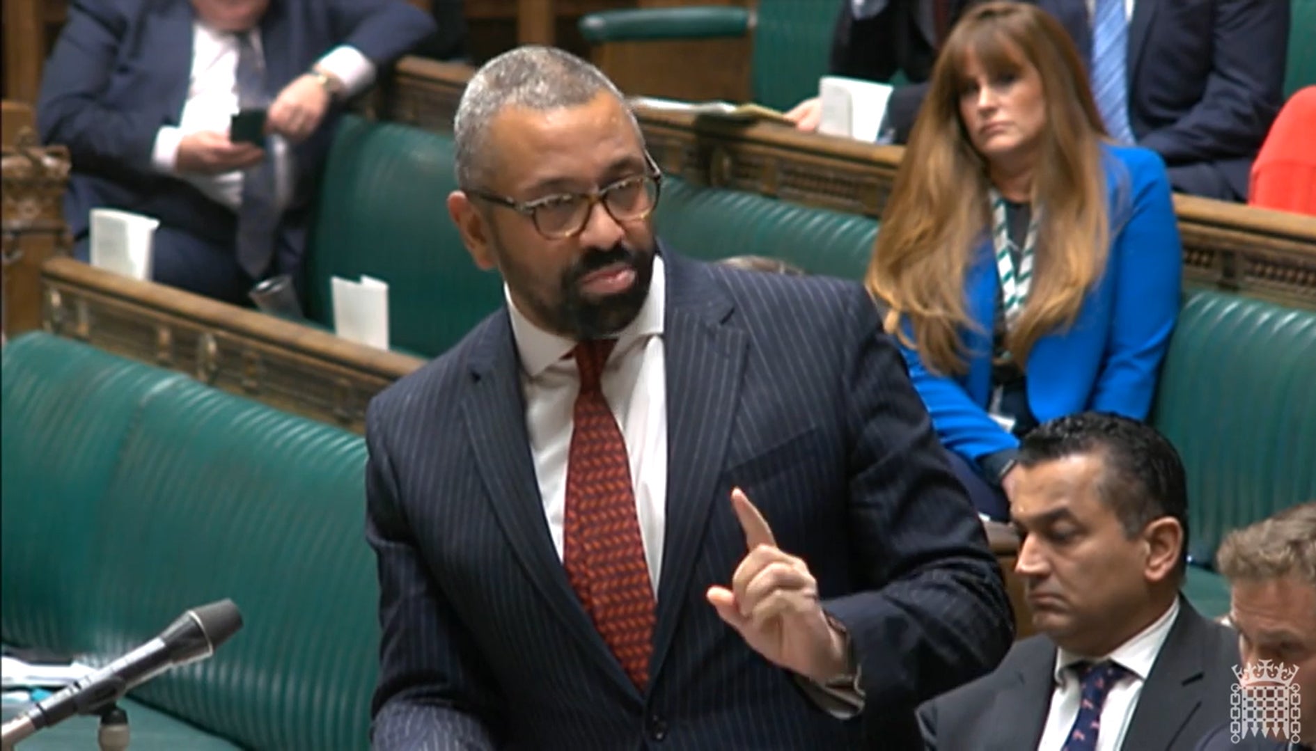 James Cleverly picking his way through the immigration chaos in the Commons on Monday