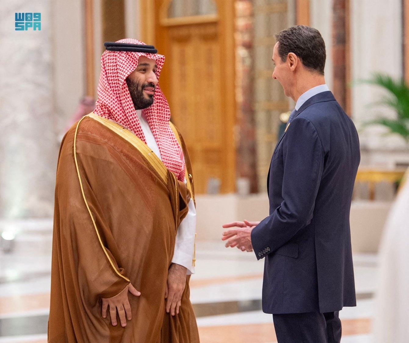 Saudi Crown Prince Mohammed bin Salman meets with Syria’s President Bashar Al-Assad during the Organisation of Islamic Cooperation on 11 November, 2023