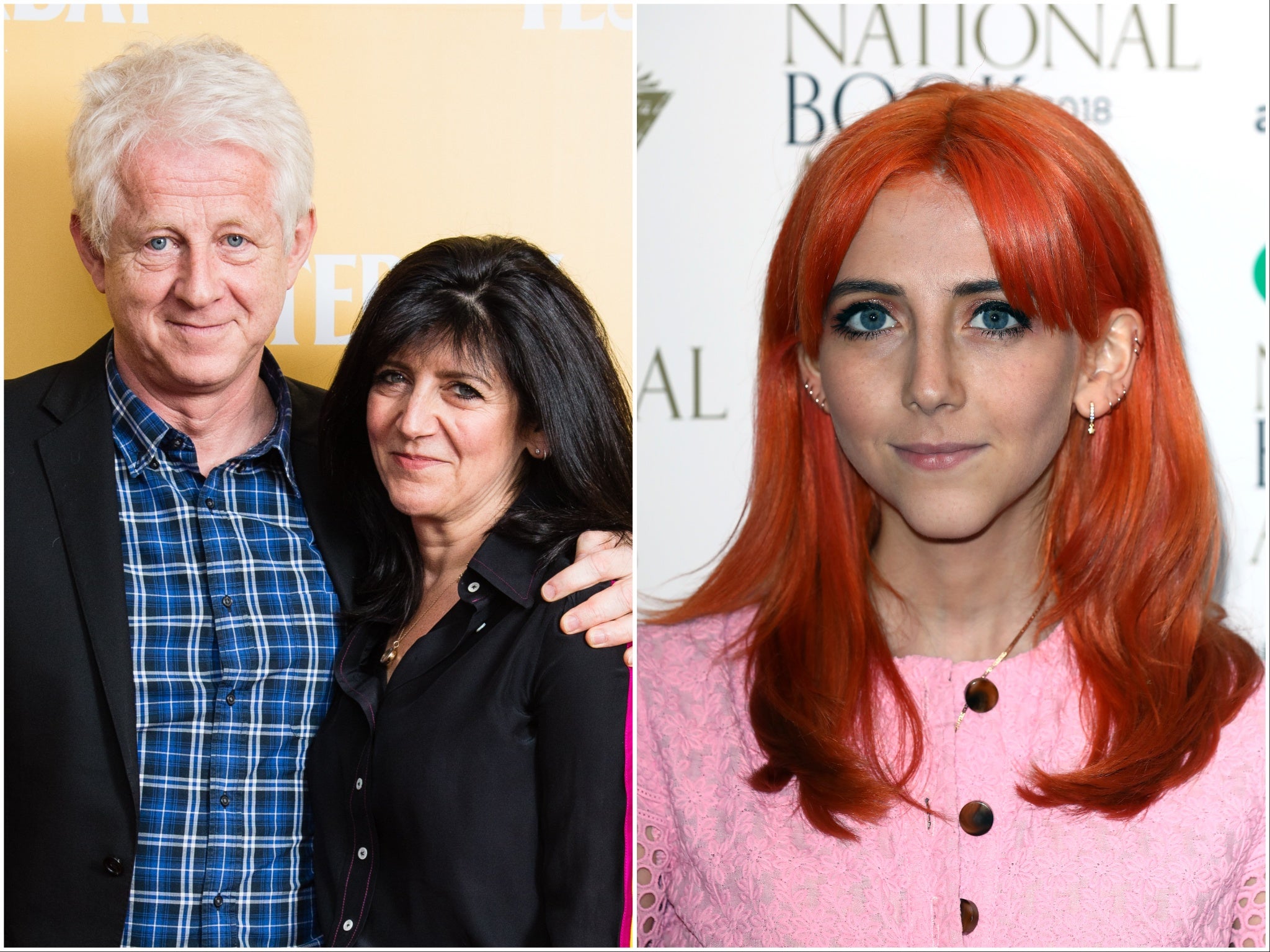 Curtis with his wife Emma Freud, and their daughter Scarlett, who held him to account for the lack of diversity in his previous films