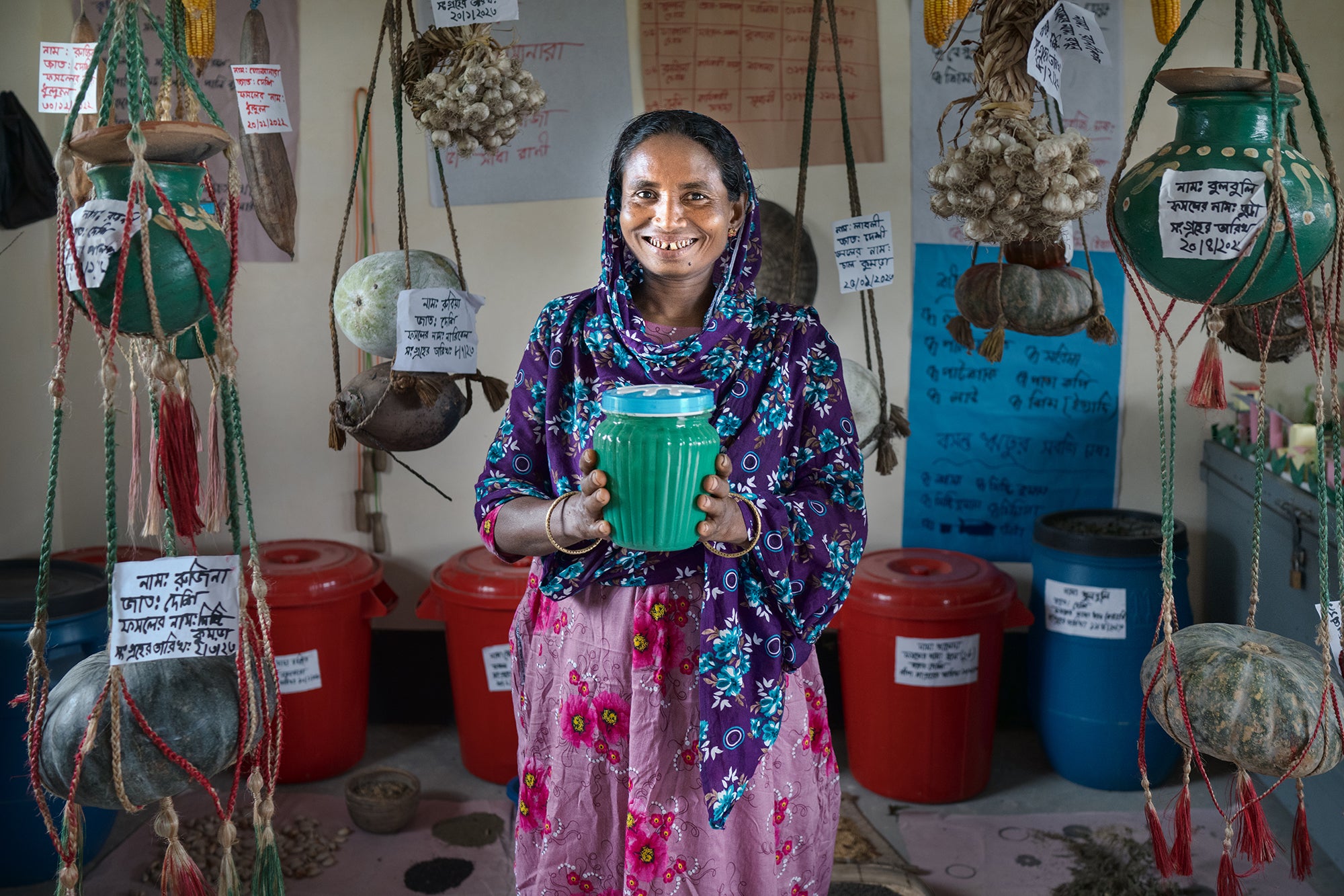 Gulshanara, 45, is a grandmother and farmers’ leader, who sells produce at a women-led market