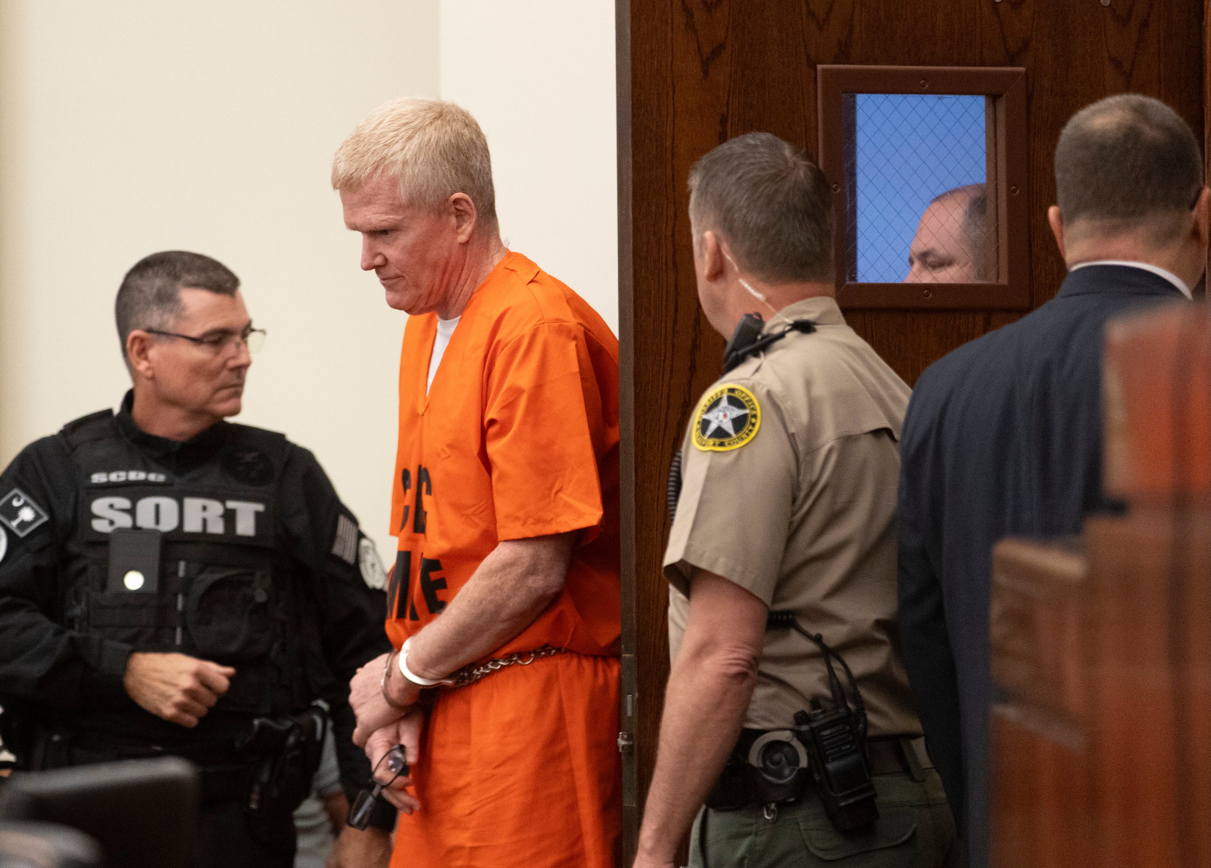 Alex Murdaugh enters the courtroom for his sentencing