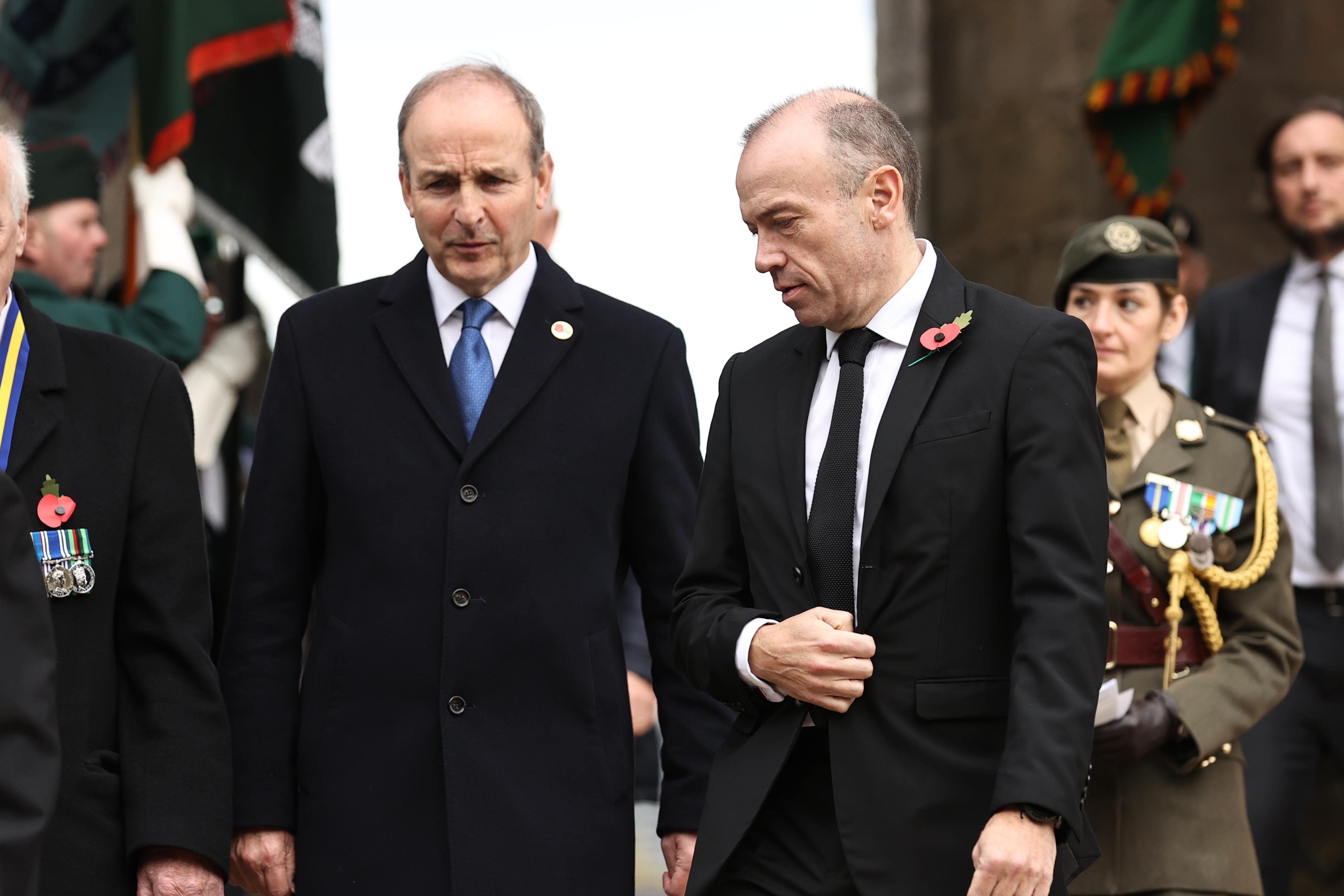 Tanaiste Michael Martin and Northern Ireland Secretary Chris Heaton-Harris (PA)