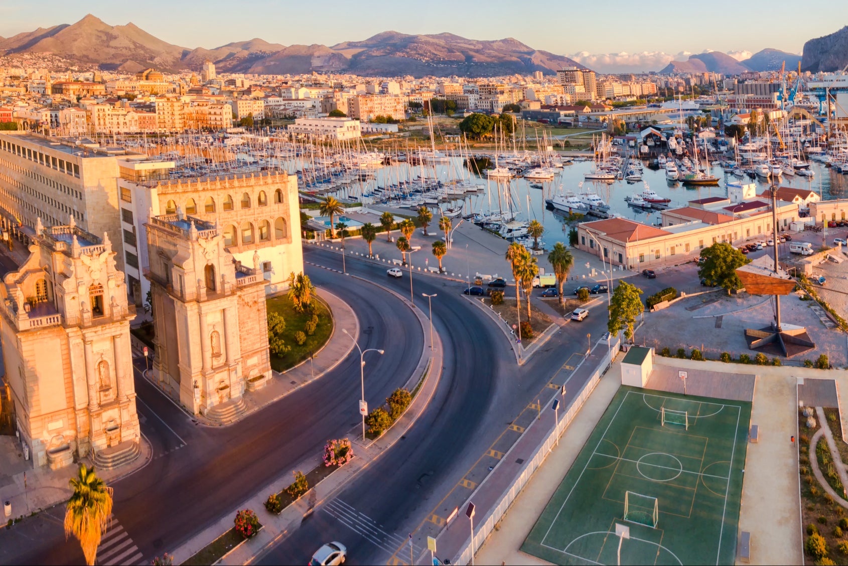 Panoramic view of Palermo, Sicily.