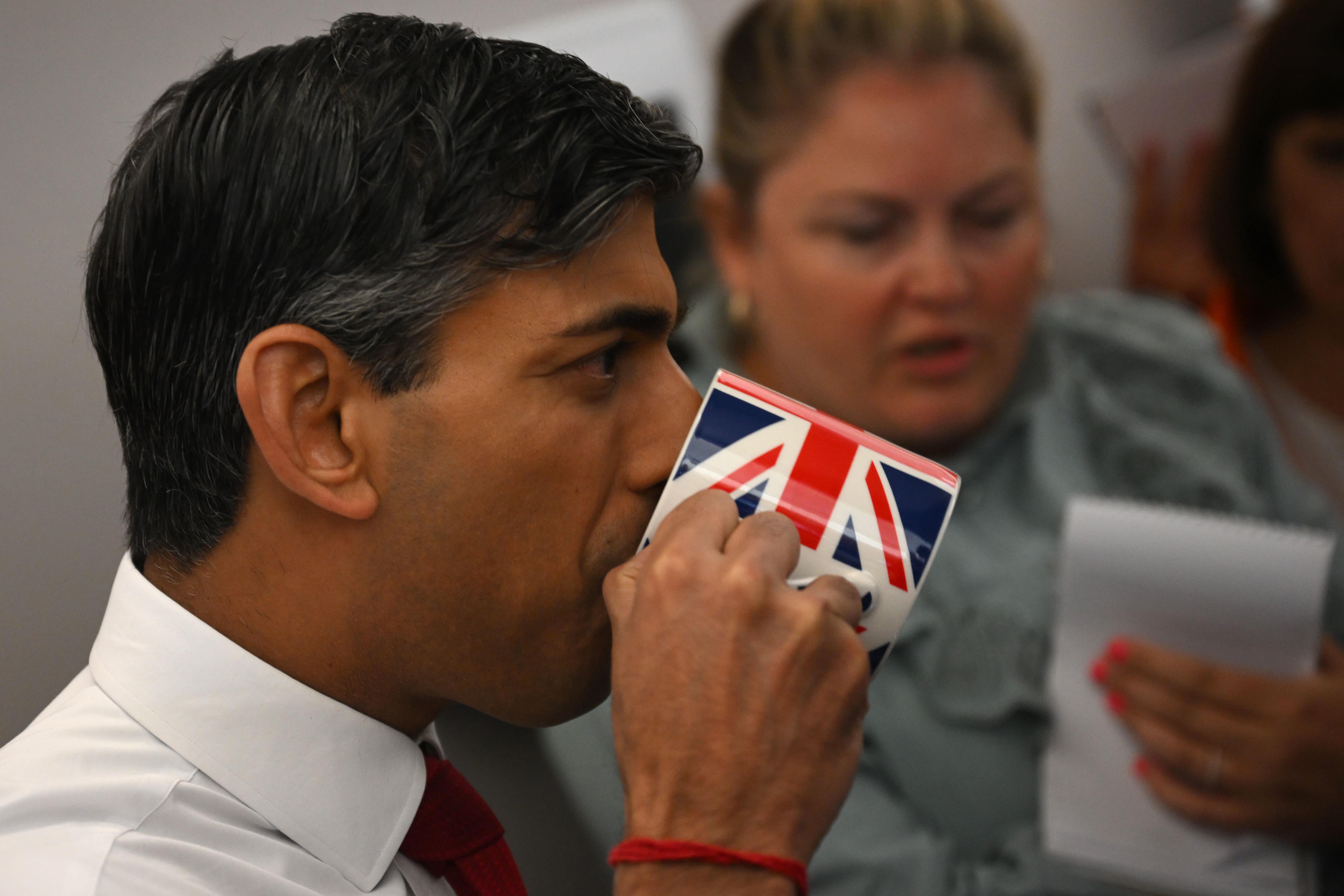 Tea, but no sympathy, for Rishi Sunak