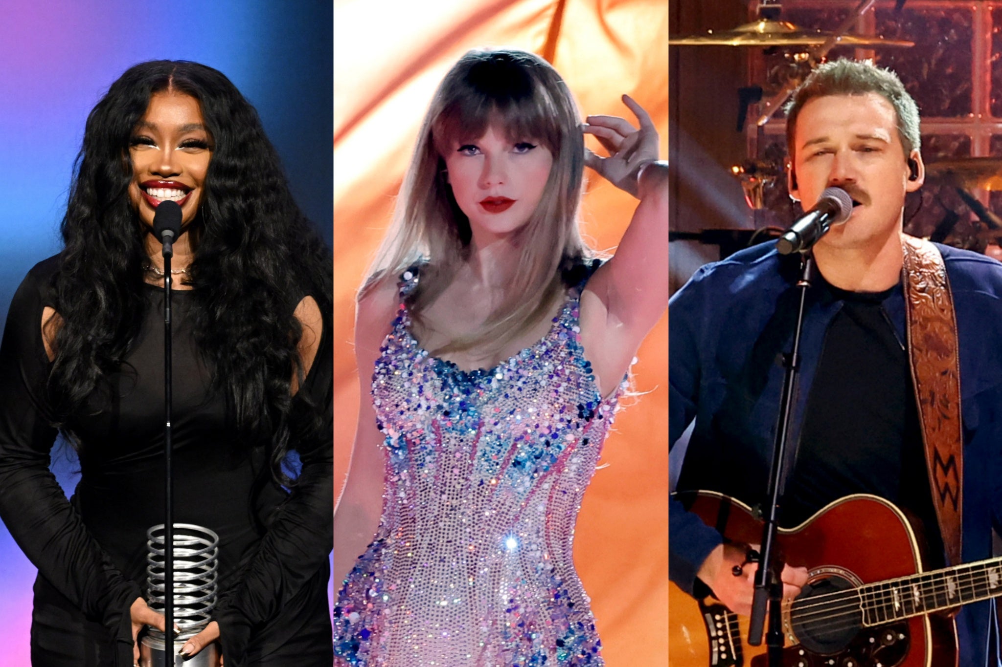 SZA, Taylor Swift and Morgan Wallen