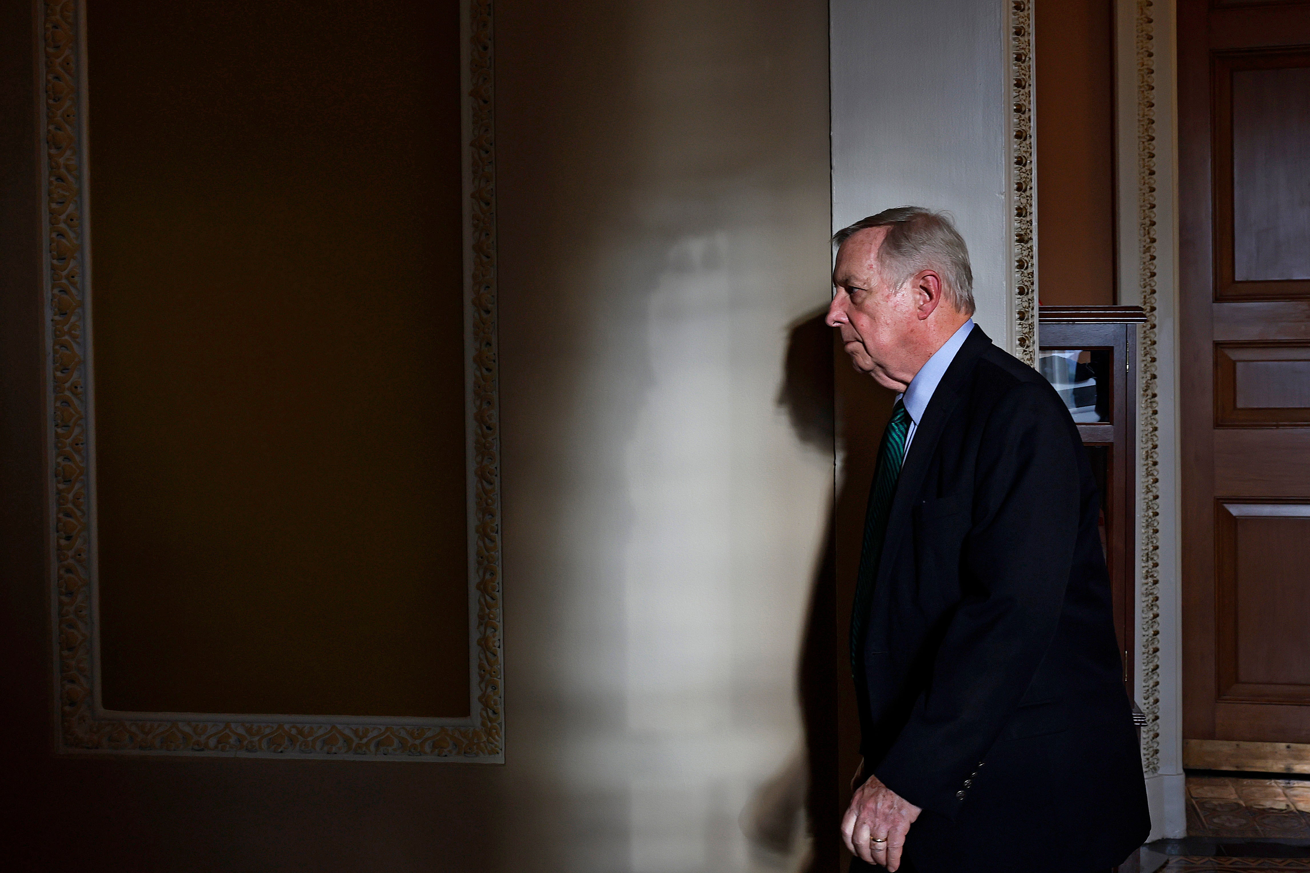 Senate Majority Whip Dick Durbin, pictured, has criticised Israel’s war in Gaza