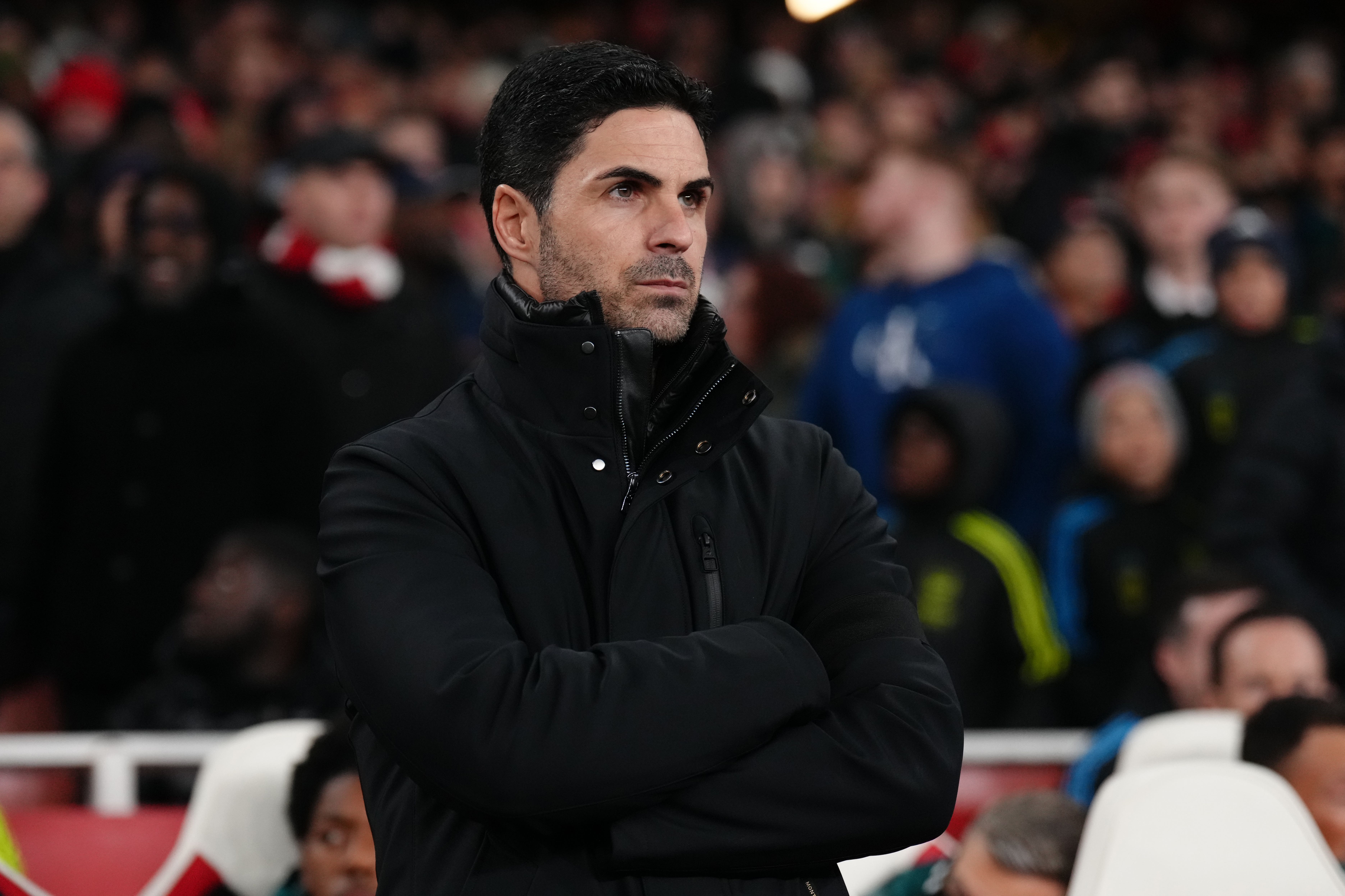 Mikel Arteta saw his side batter Lens (John Walton/PA)