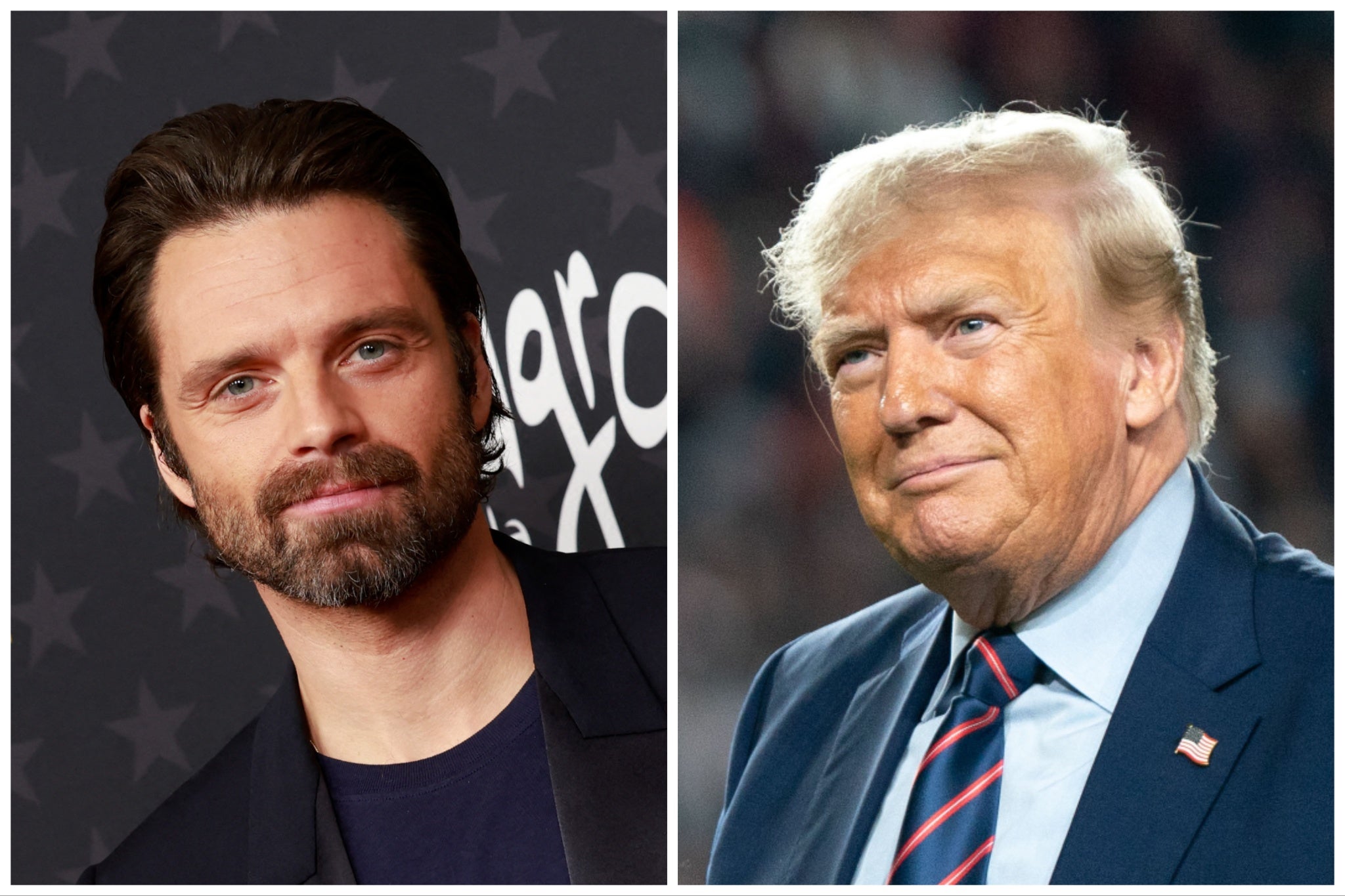 Sebastian Stan and Donald Trump