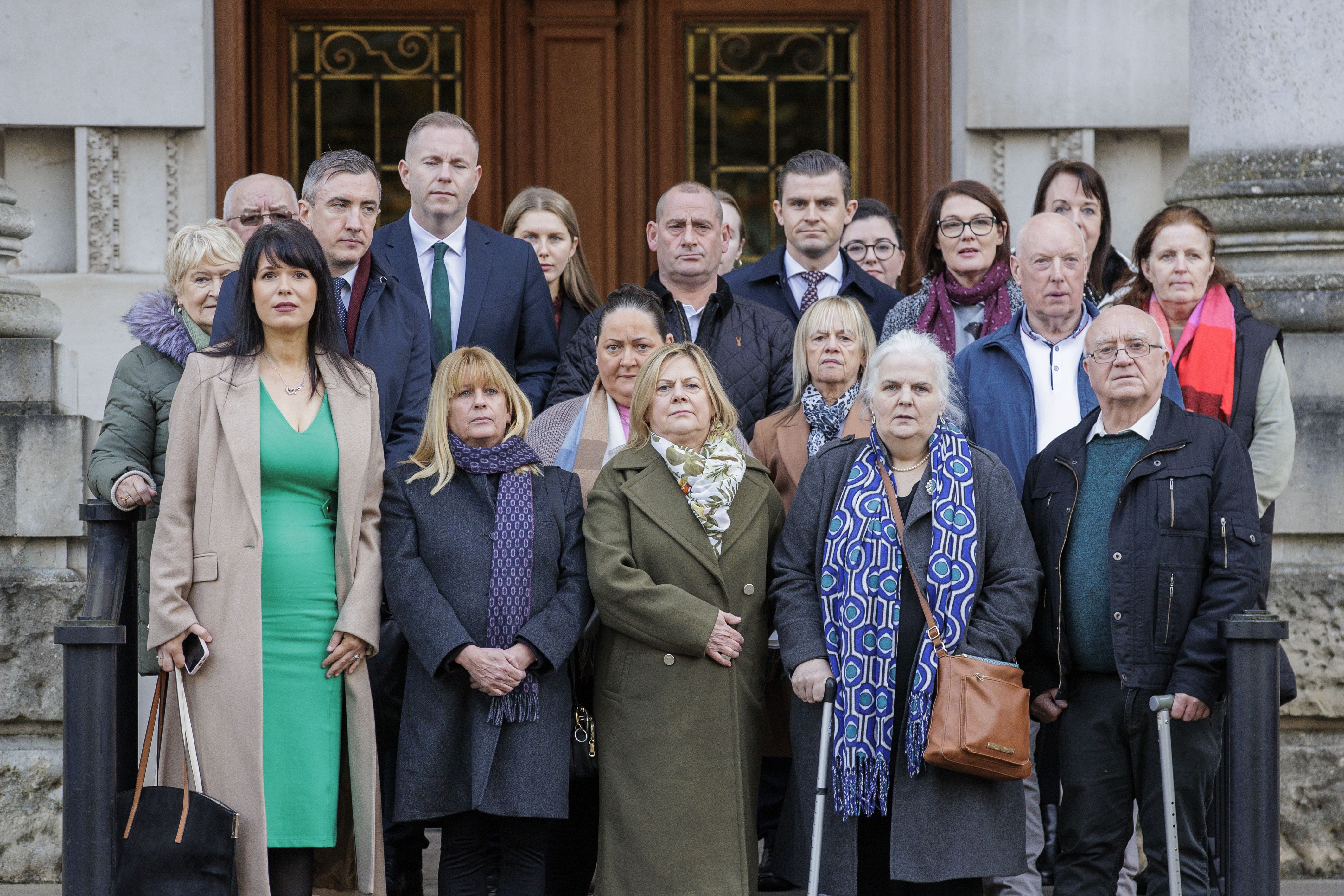 Victims who have taken a legal challenge to the Government’s Legacy Act (Liam McBurney/PA)