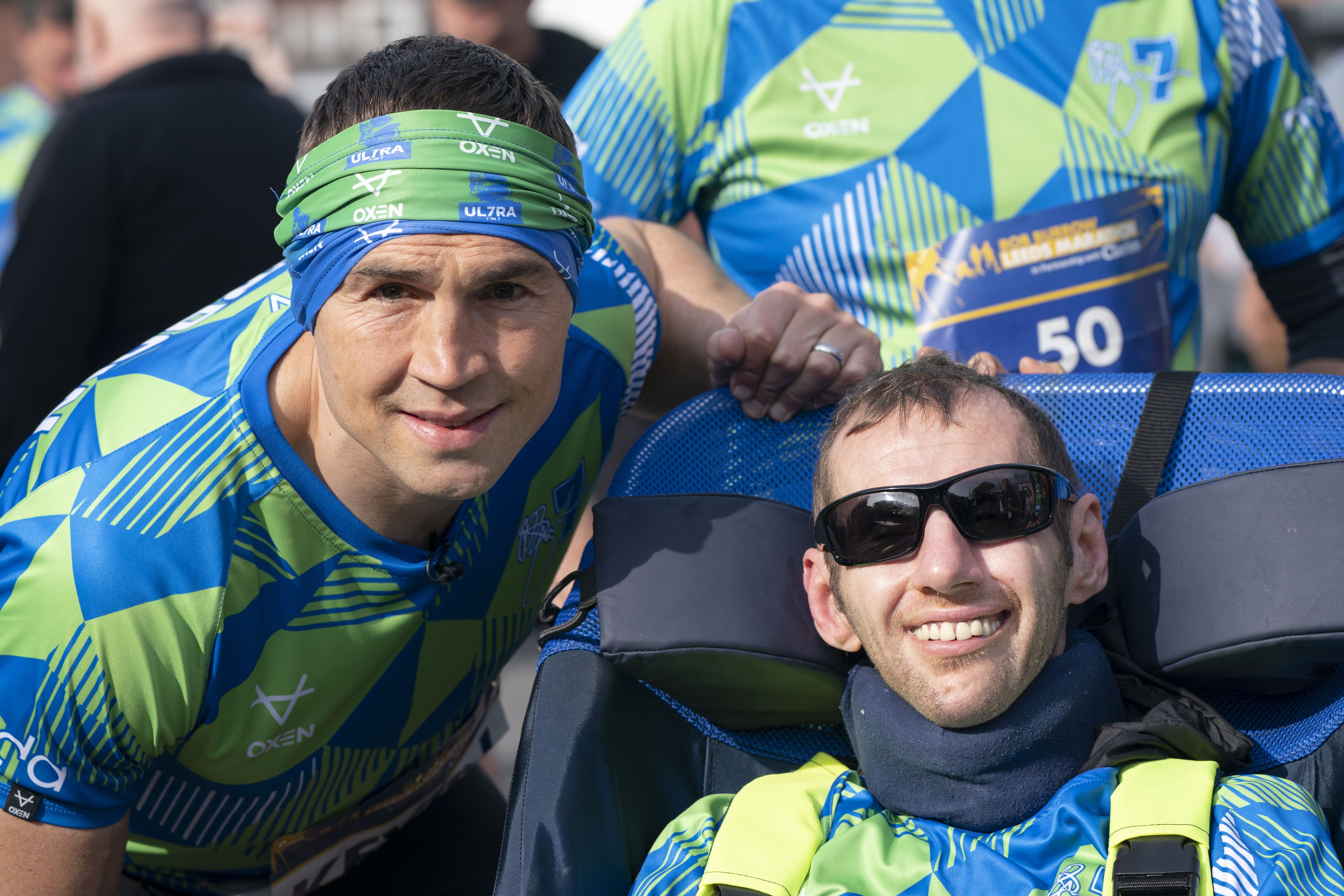 Kevin Sinfield (left) and Rob Burrow receive CBEs