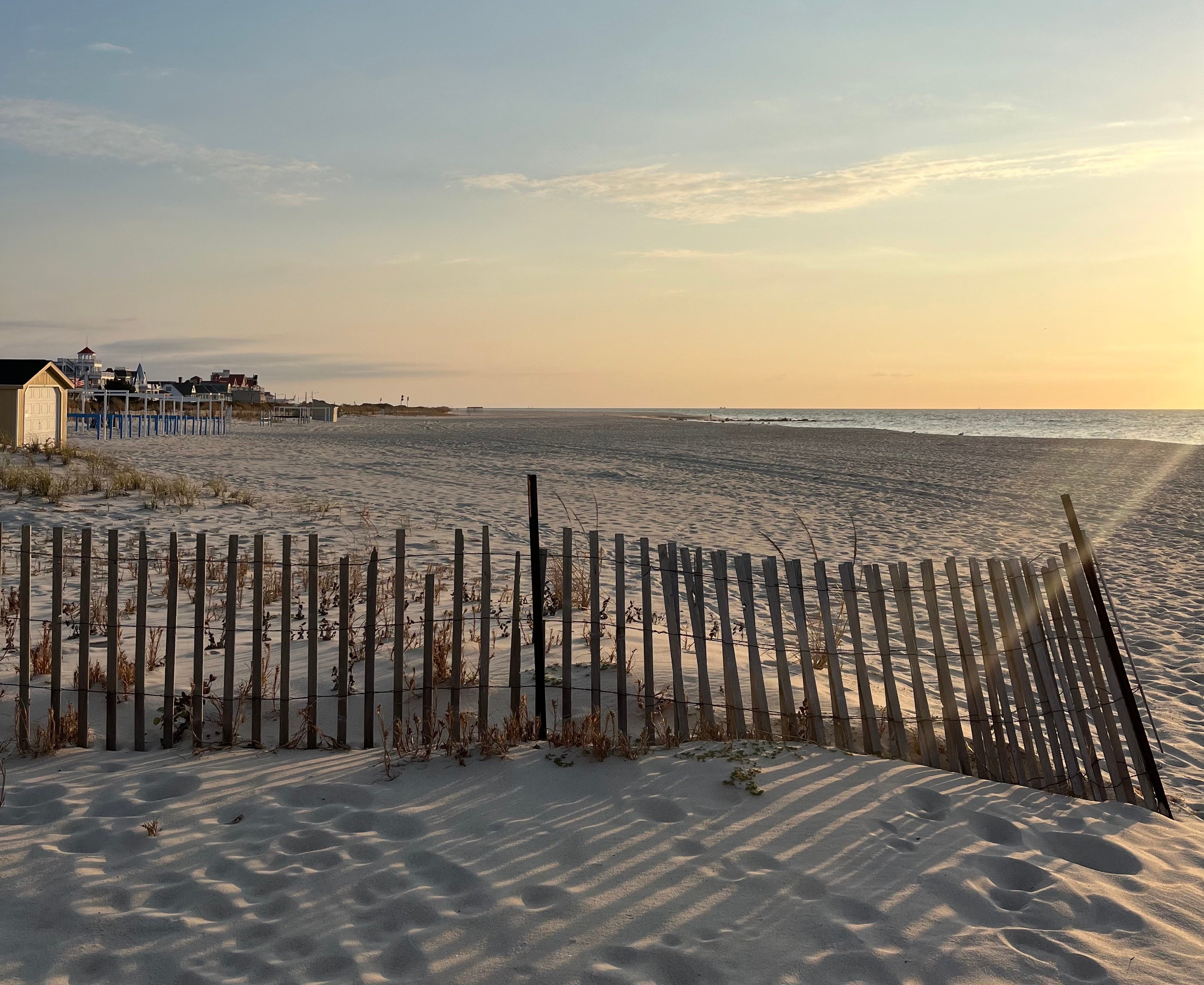 The empty sands of Cape May beach